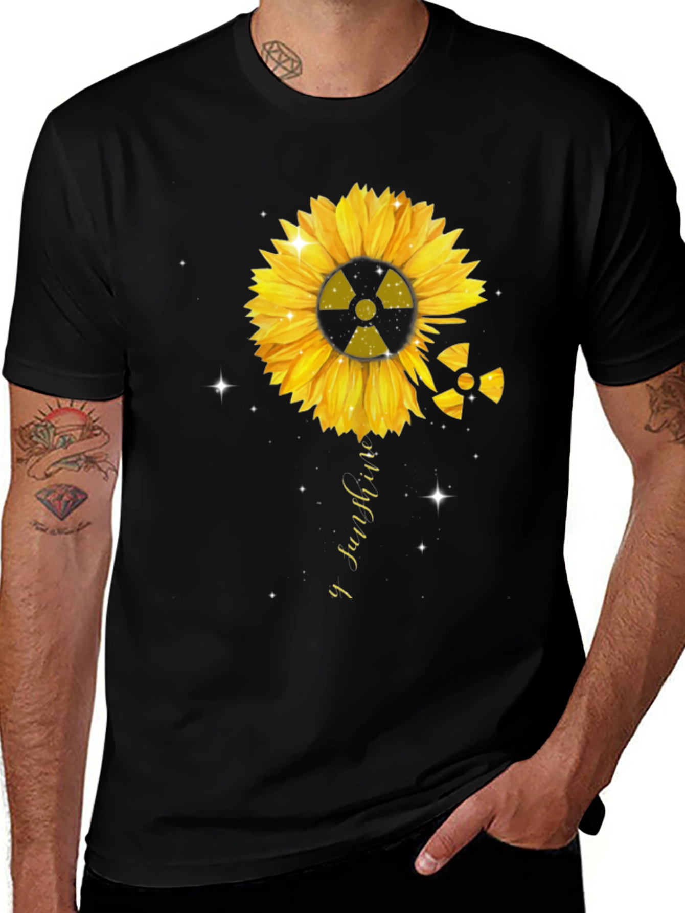 Variant 25 of Radioactive Sunflower Graphic T-Shirt