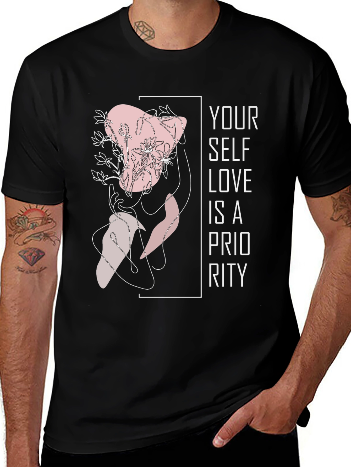 Variant 26 of Self-Love Priority Graphic Tee - Stylish & Comfy