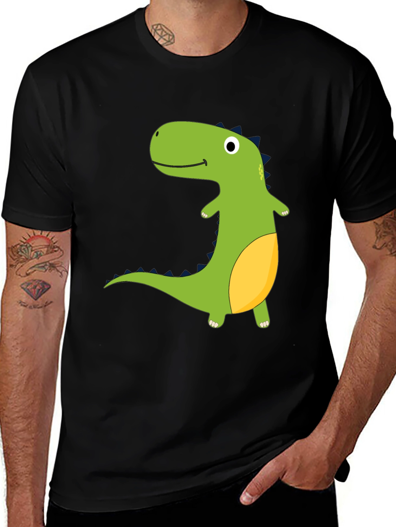 Variant 10 of Cute Cartoon Dinosaur Graphic Tee