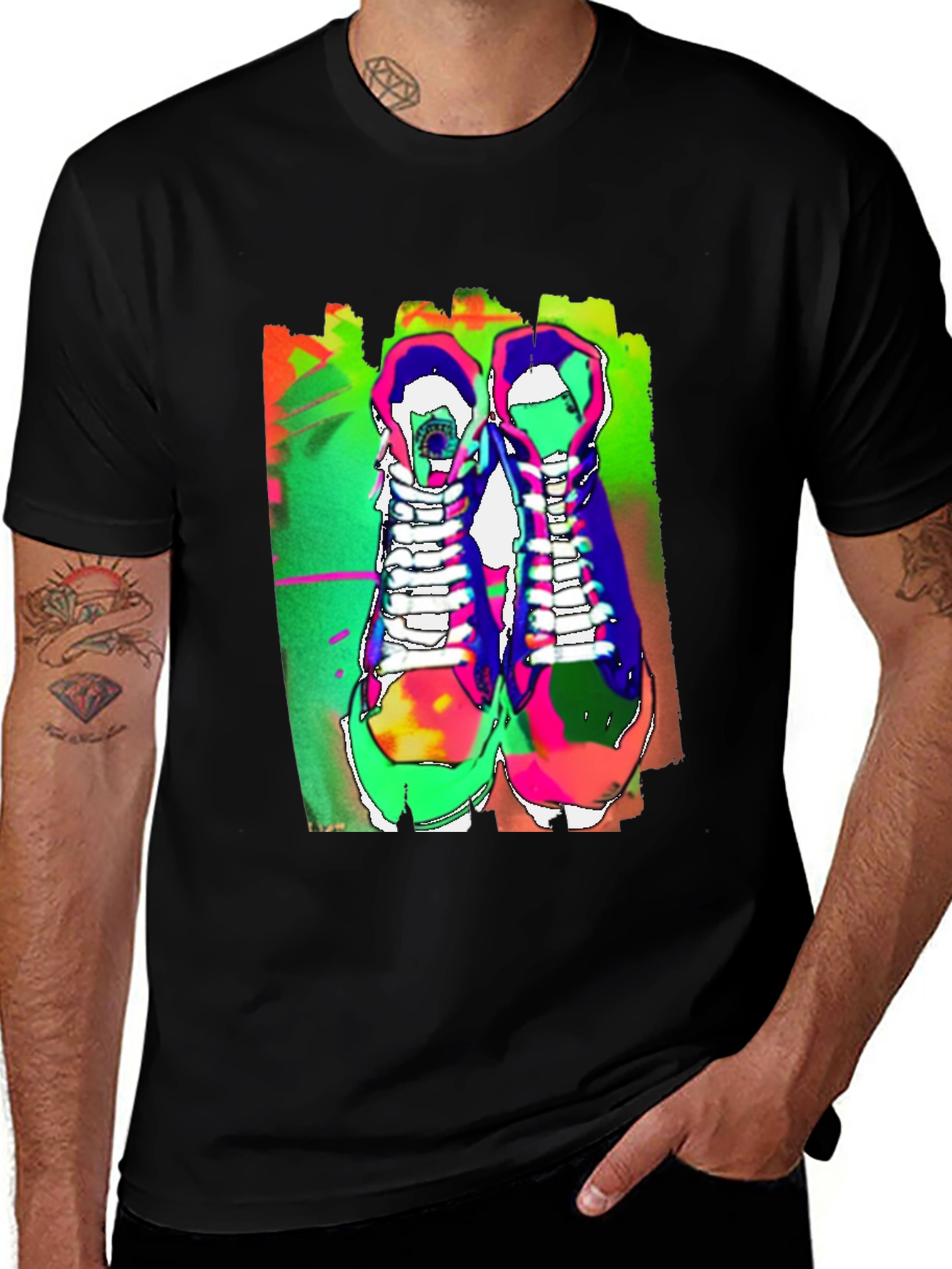 Variant 8 of Vibrant Sneaker Art Tee