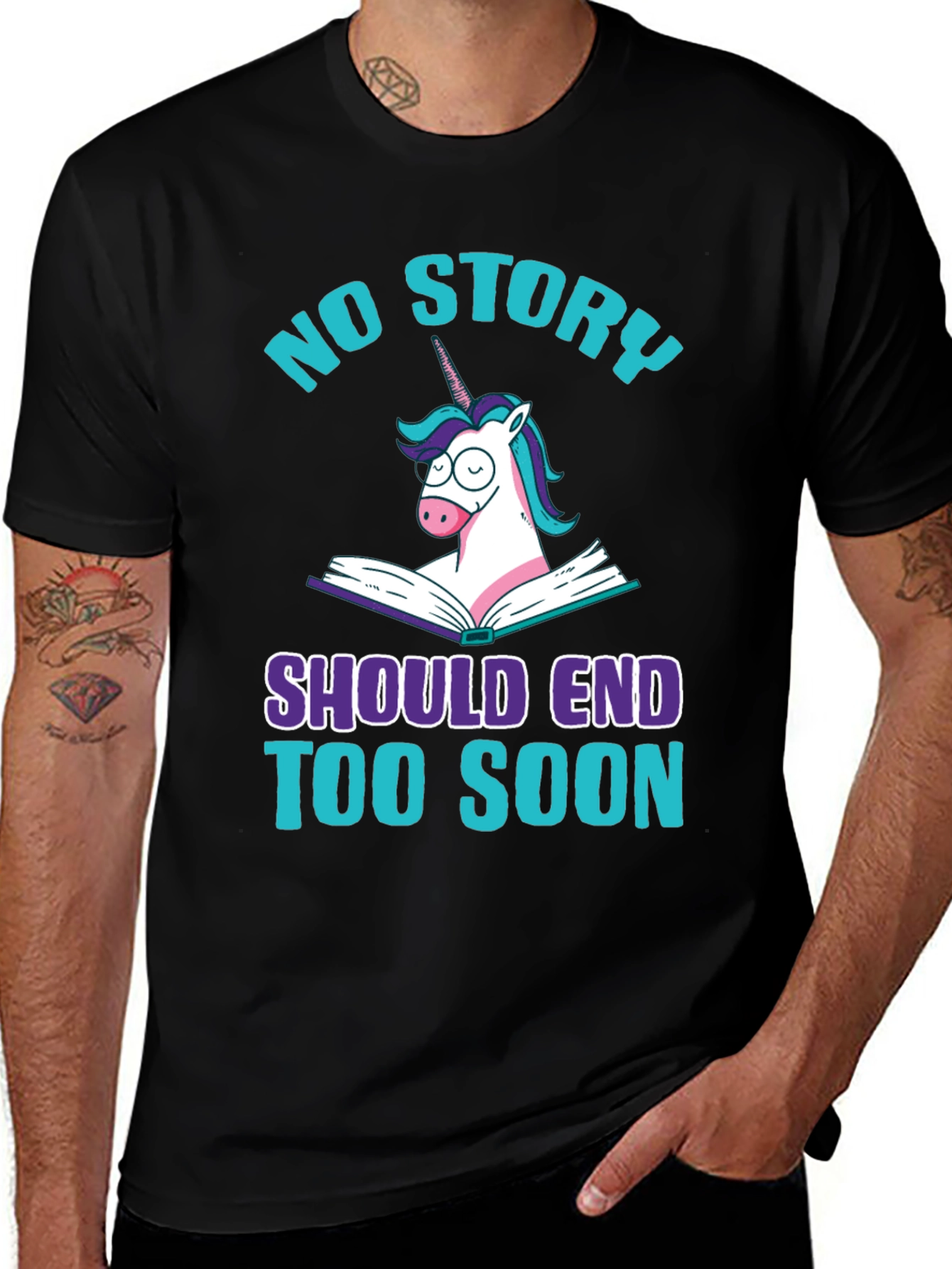 Variant 20 of Unicorn Reader Tee: No Story Too Soon!