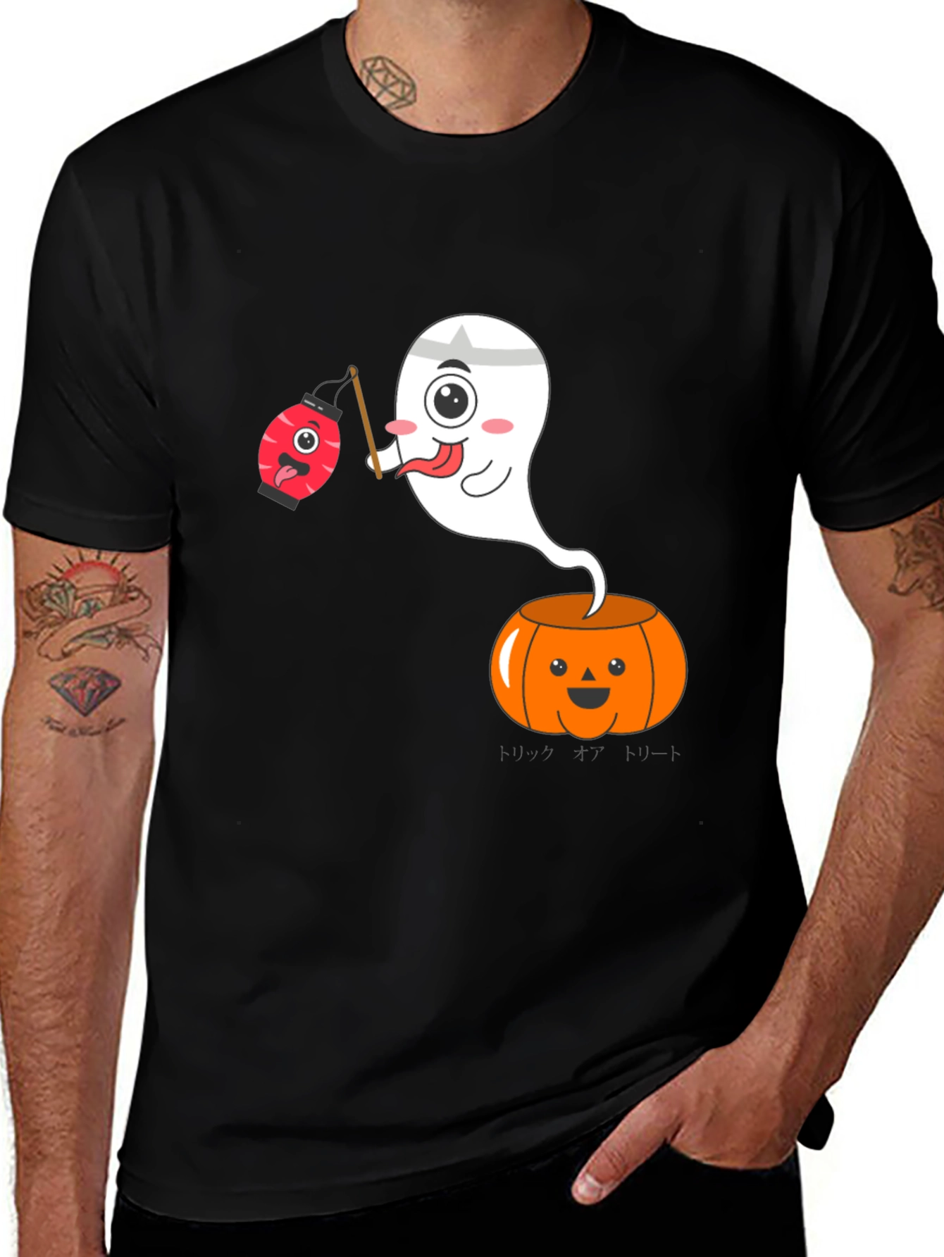 Variant 8 of Halloween Ghost Pumpkin Graphic Tee