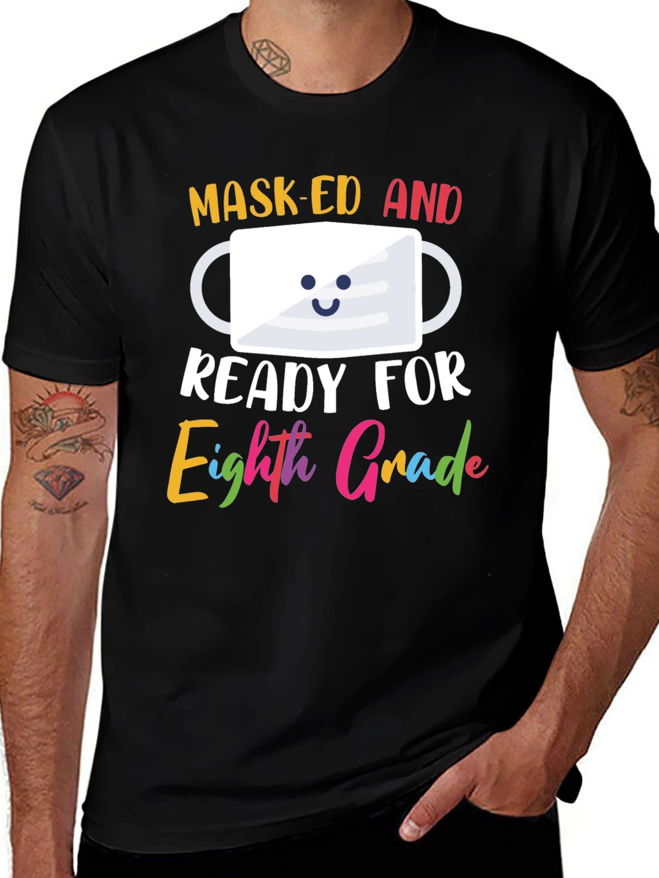Masked & Ready: Eighth Grade T-Shirt