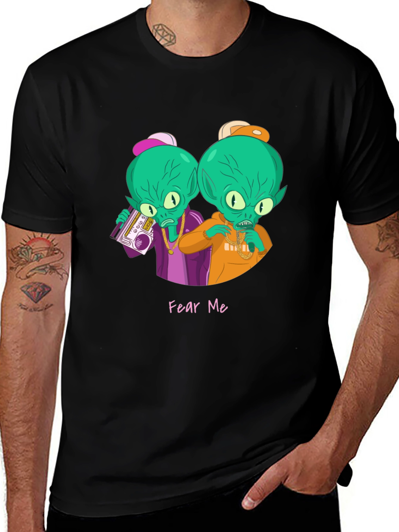 Variant 16 of Alien Rap Tee - "Fear Me" Graphic T-Shirt