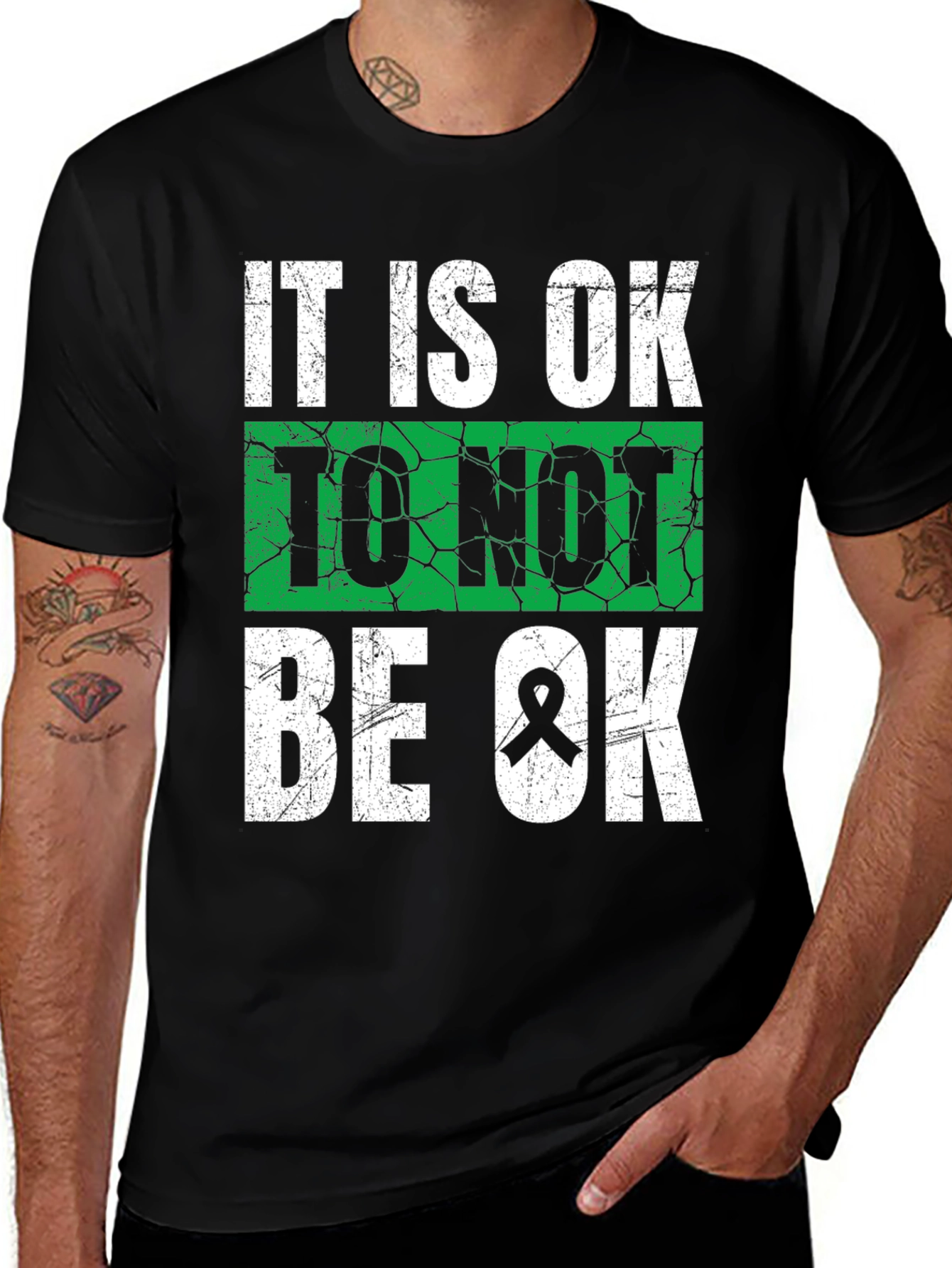 Variant 4 of It Is Ok To Not Be Ok Mental Health Awareness T-Shirt