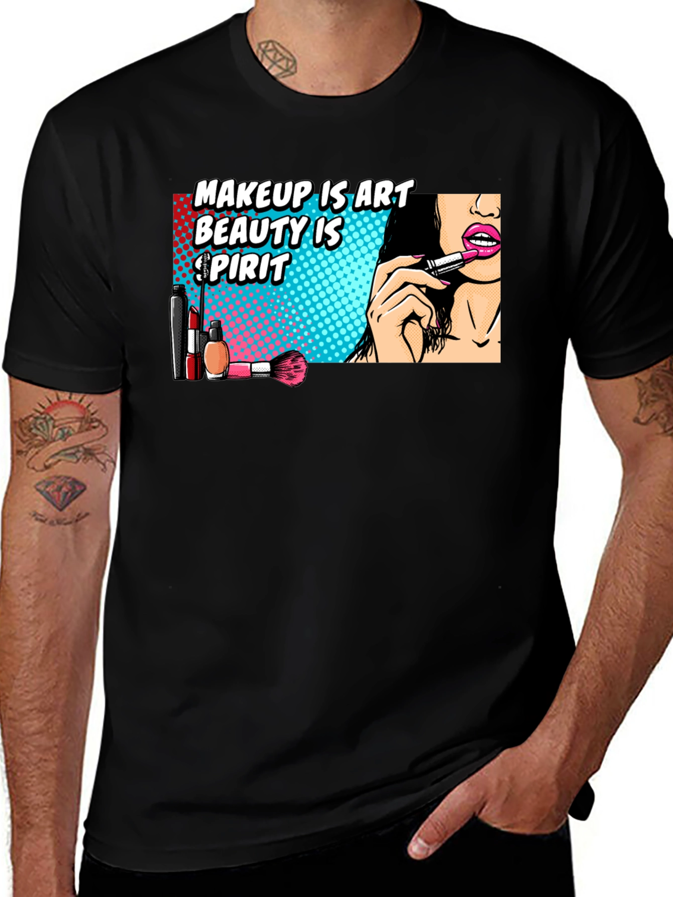 Variant 5 of Makeup is Art T-Shirt - Beauty Spirit Tee