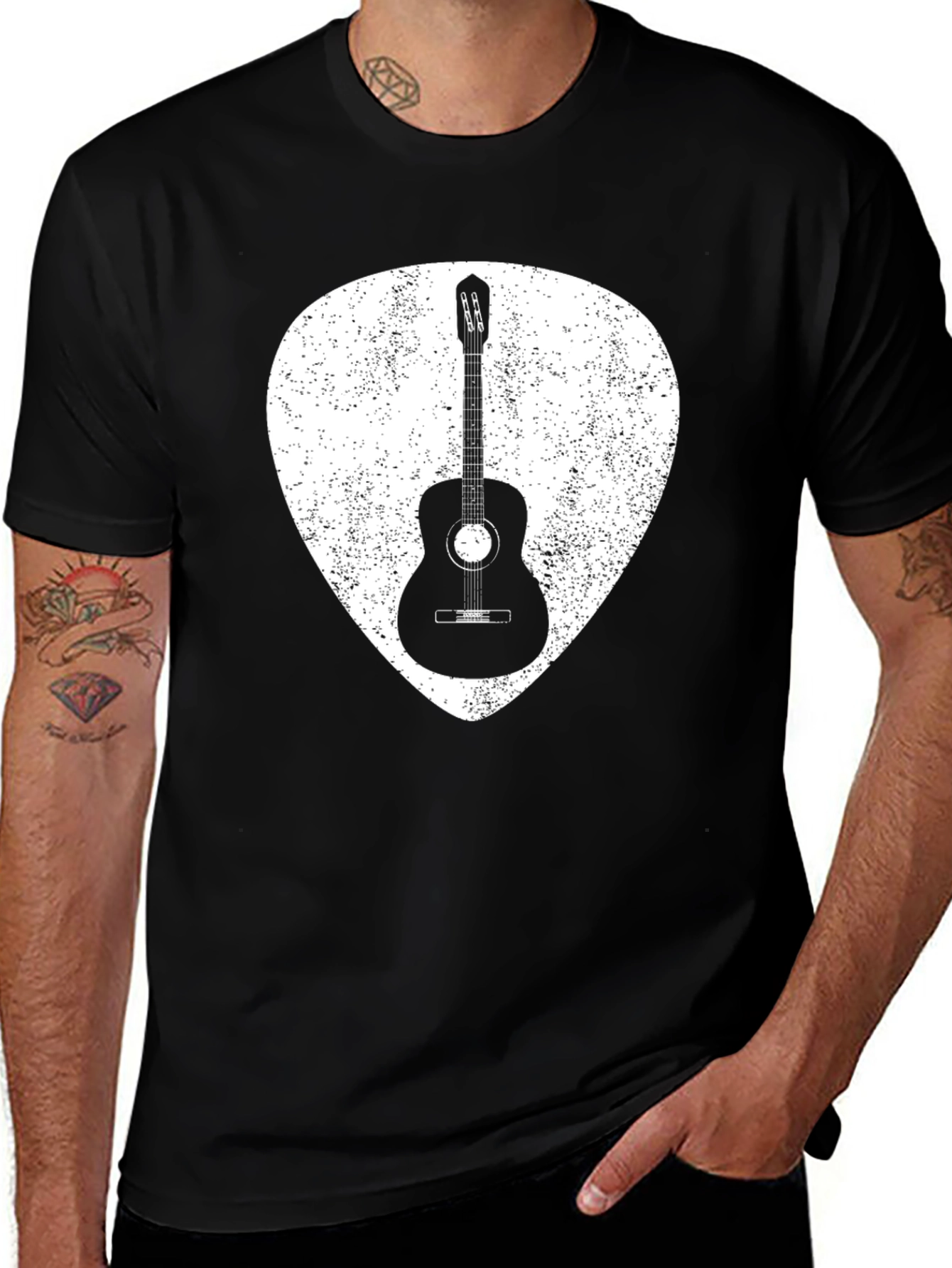 Variant 22 of Guitar Pick T-Shirt - Acoustic Instrument Graphic Tee