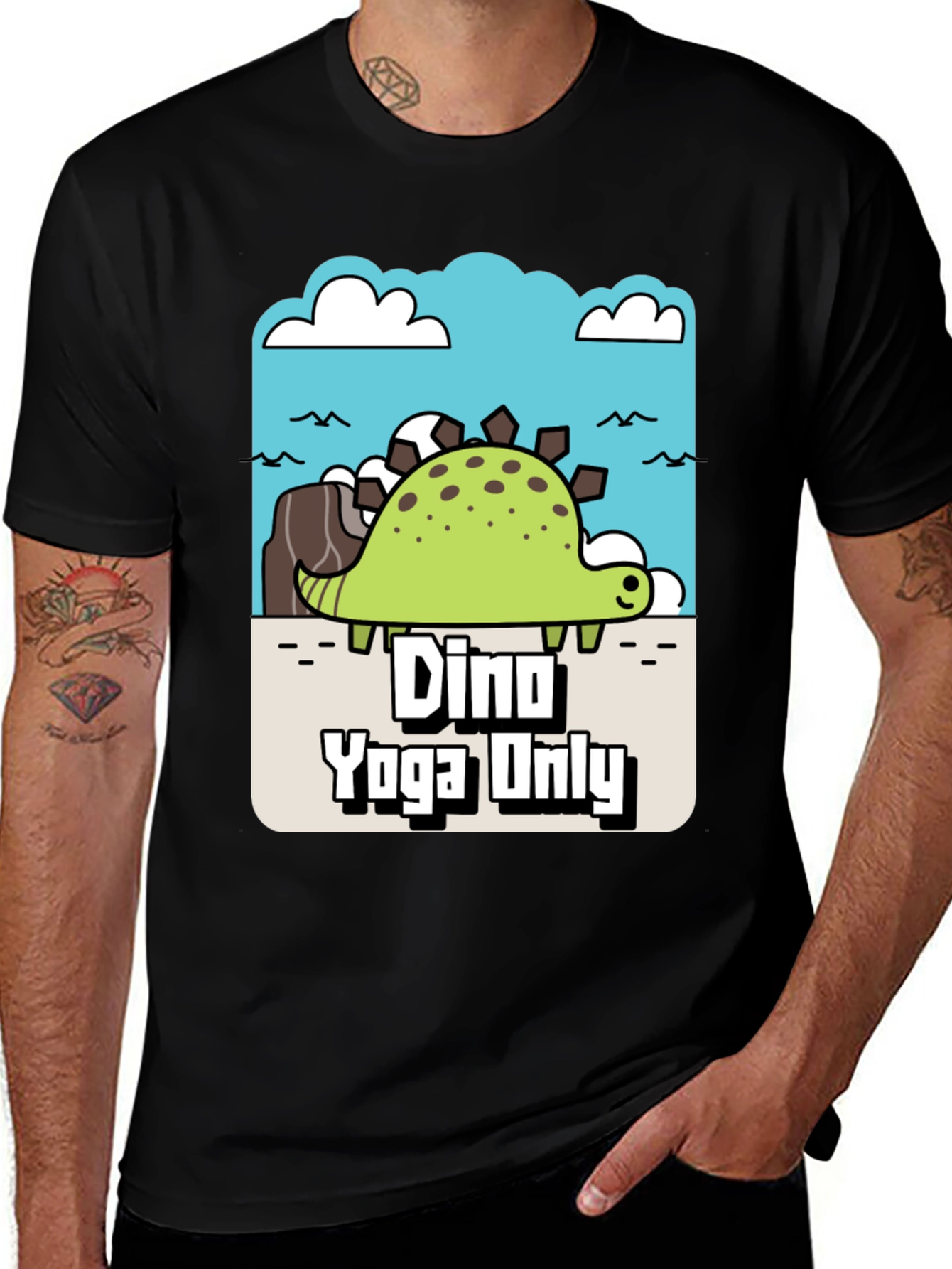 Variant 6 of Dino Yoga Only Graphic Tee