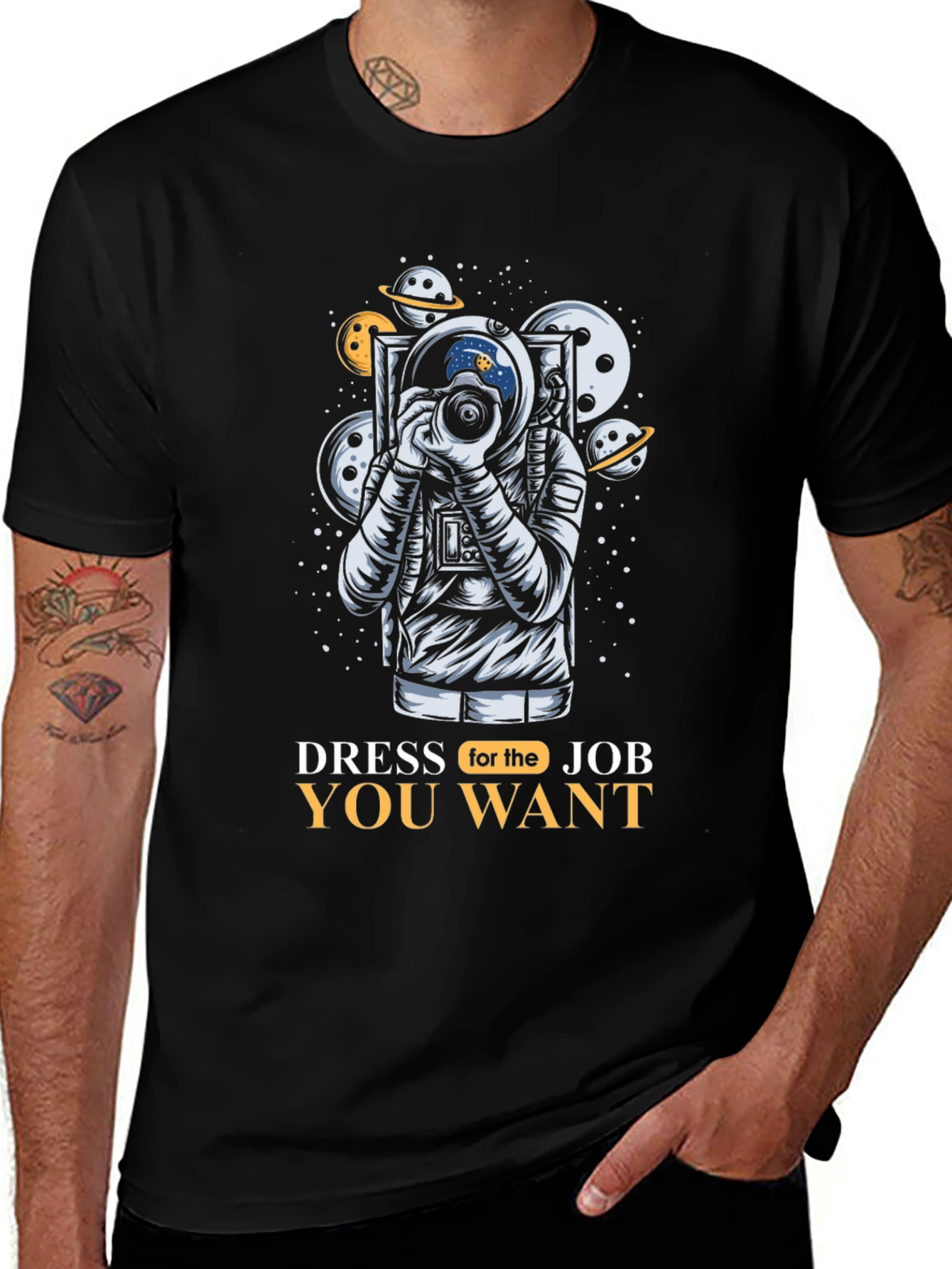 Variant 20 of Dress for the Job Astronaut Graphic T-Shirt