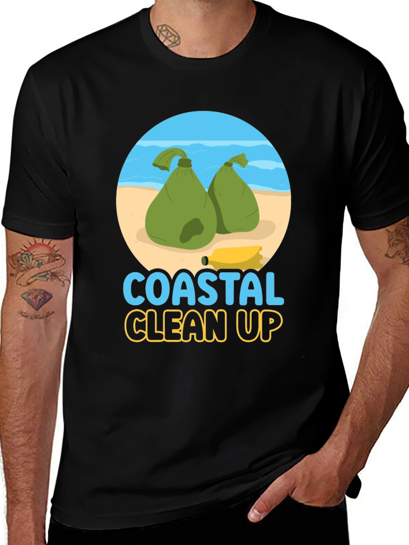 Variant 17 of Coastal Clean Up Graphic Tee - Beach Lover