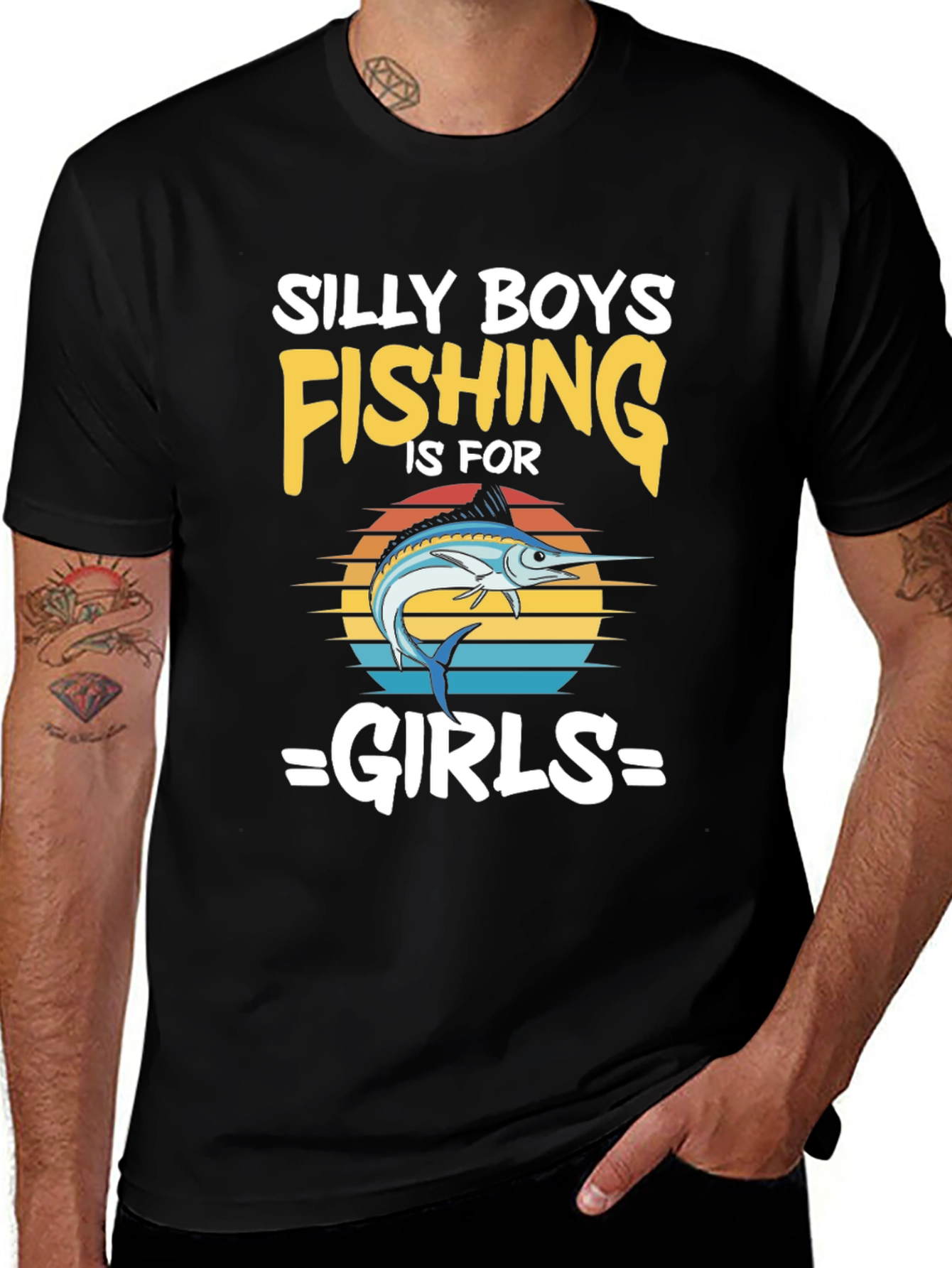 Variant 19 of Silly Boys Fishing T-Shirt