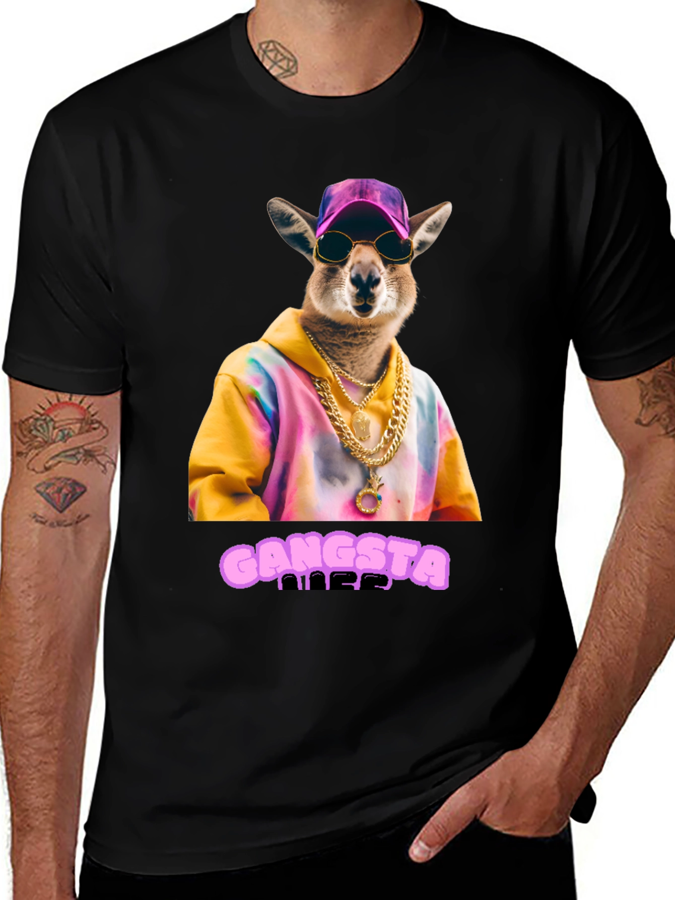Variant 3 of Gangsta Kangaroo T-Shirt - Hip Hop Style