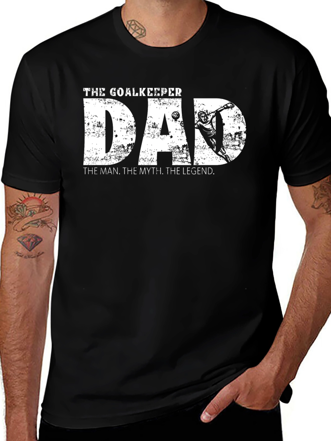 Variant 22 of Goalkeeper Dad T-Shirt - The Man, The Myth, The Legend