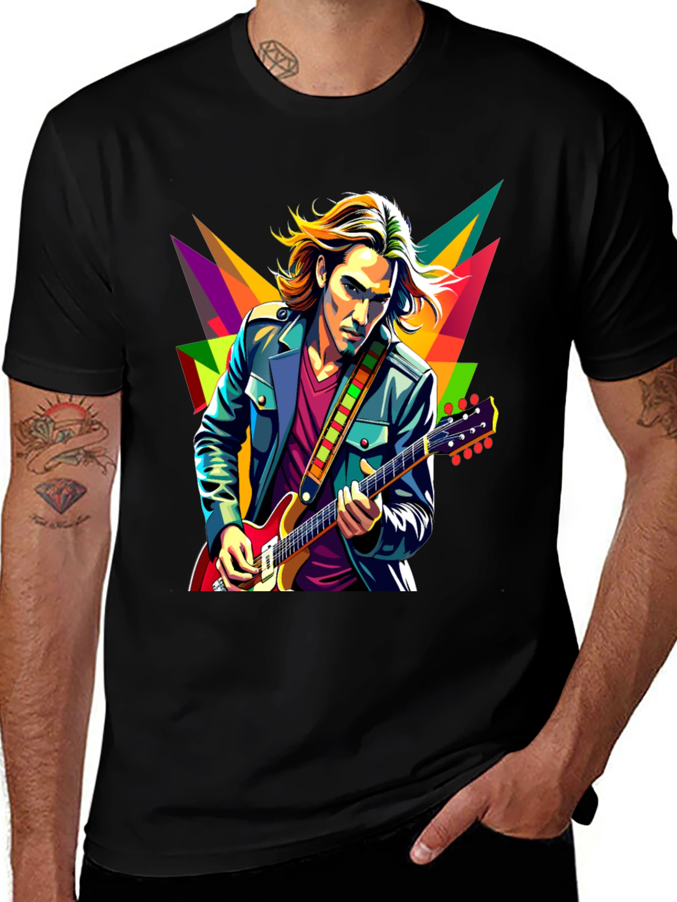 Variant 30 of Guitar Hero Graphic Tee - Rock On!