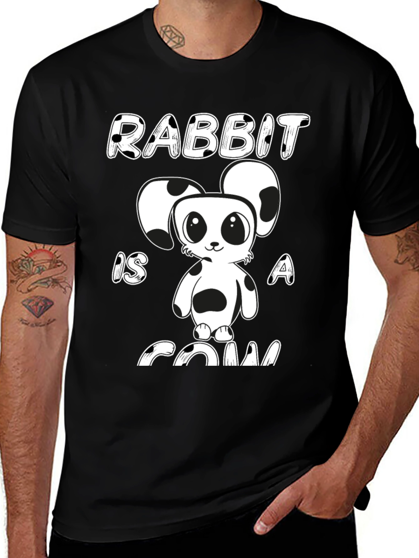 Rabbit Is A Cow Funny Cartoon Graphic Tee