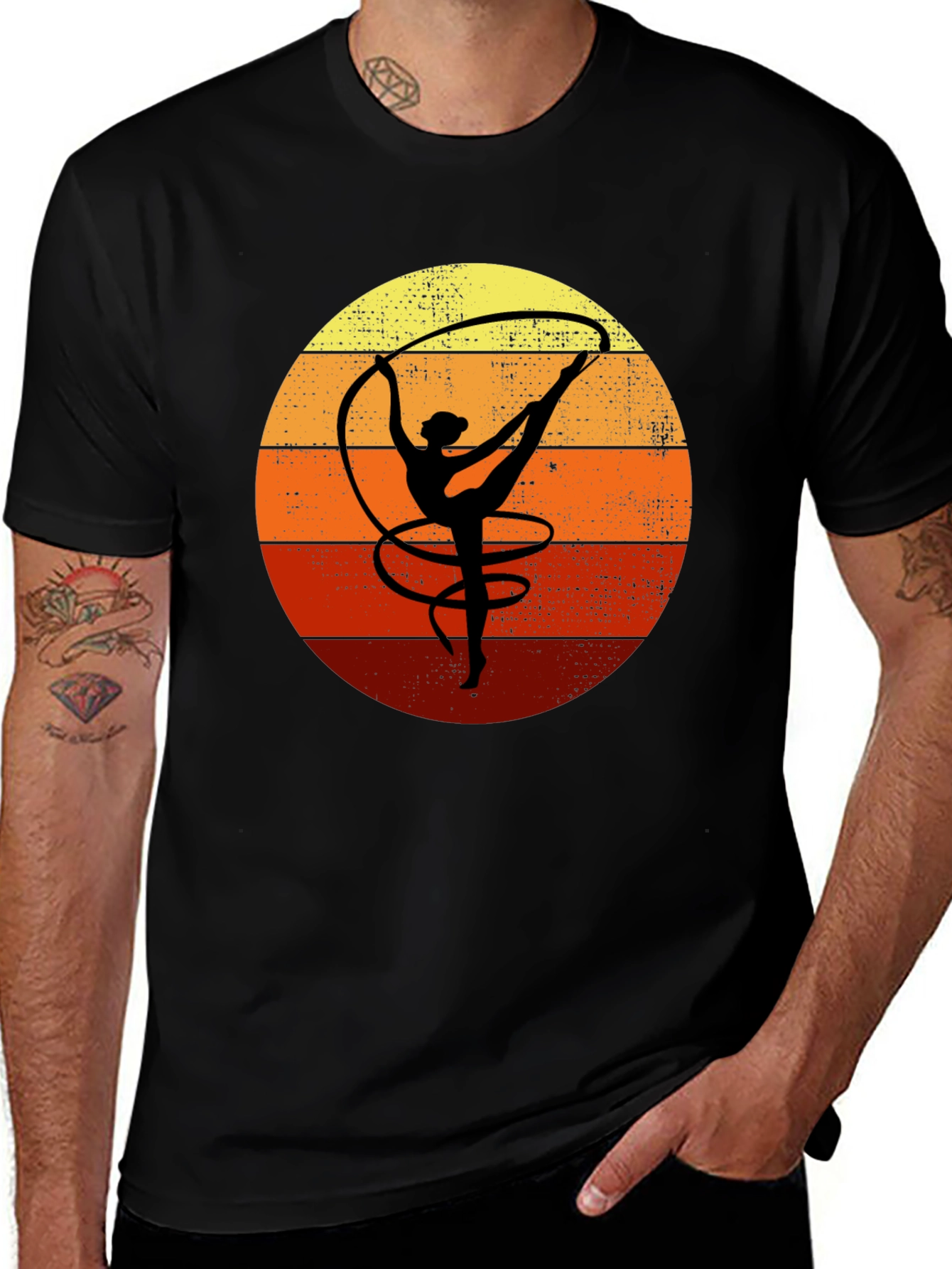 Variant 6 of Retro Gymnastics Sunset T-Shirt