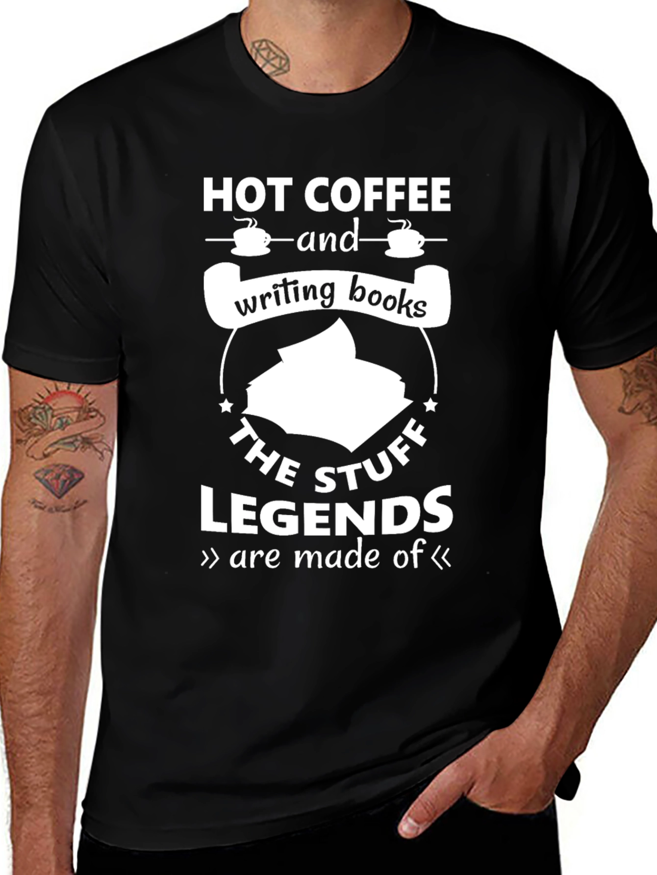 Variant 19 of Hot Coffee & Writing Books Tee - Legend Material