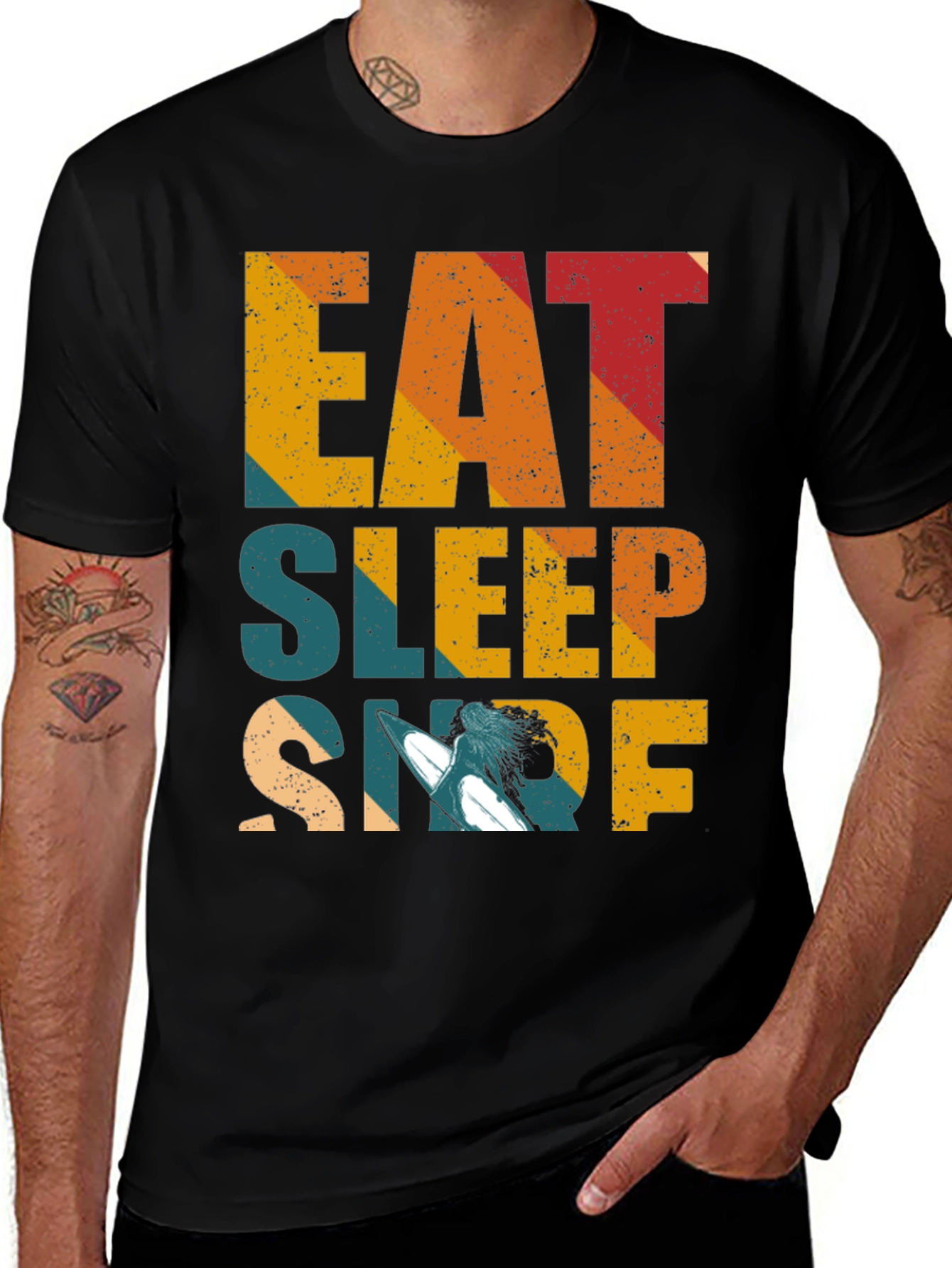 Eat Sleep Surf T-Shirt - Surfing Lifestyle Tee