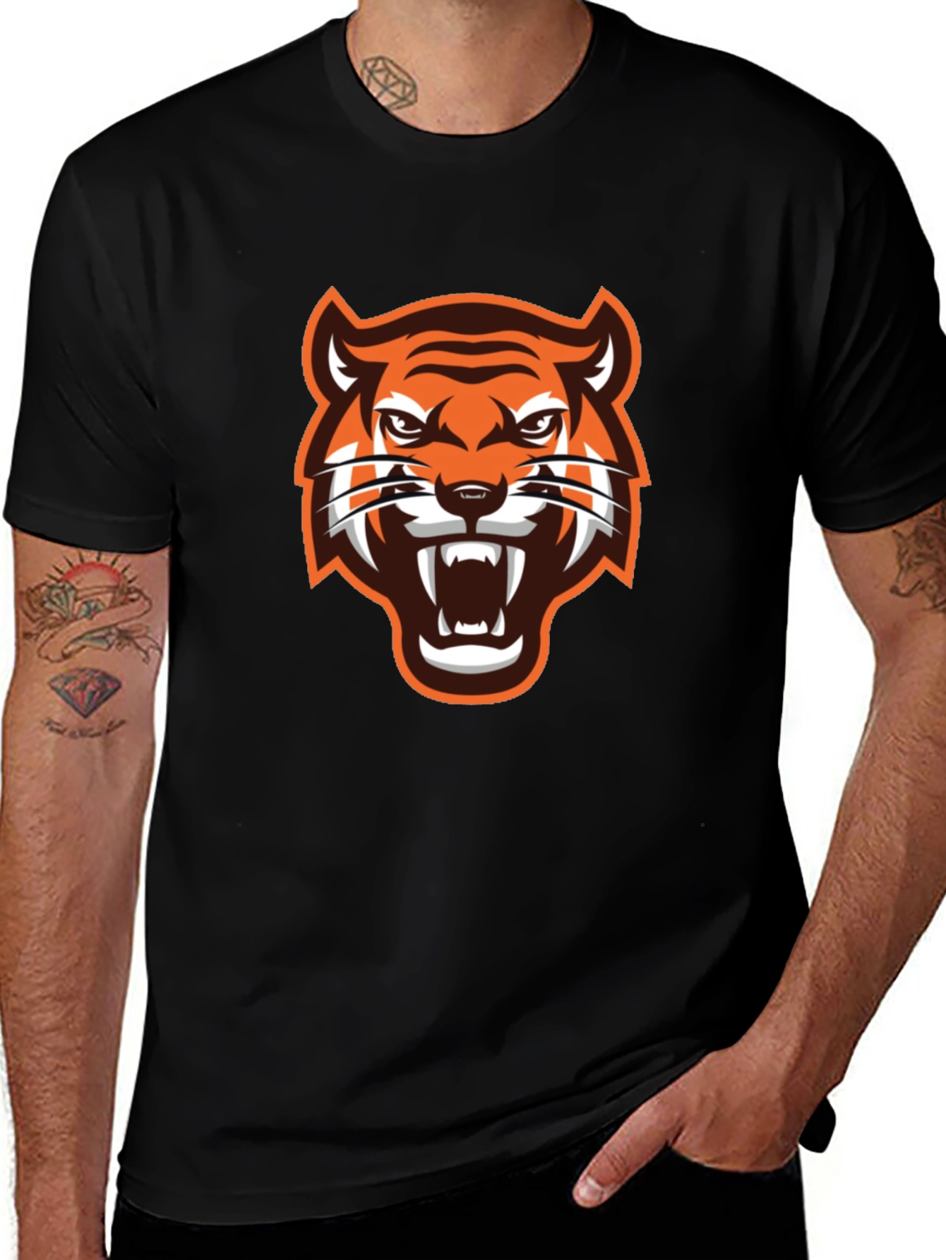 Variant 3 of Black Tiger Graphic T-Shirt