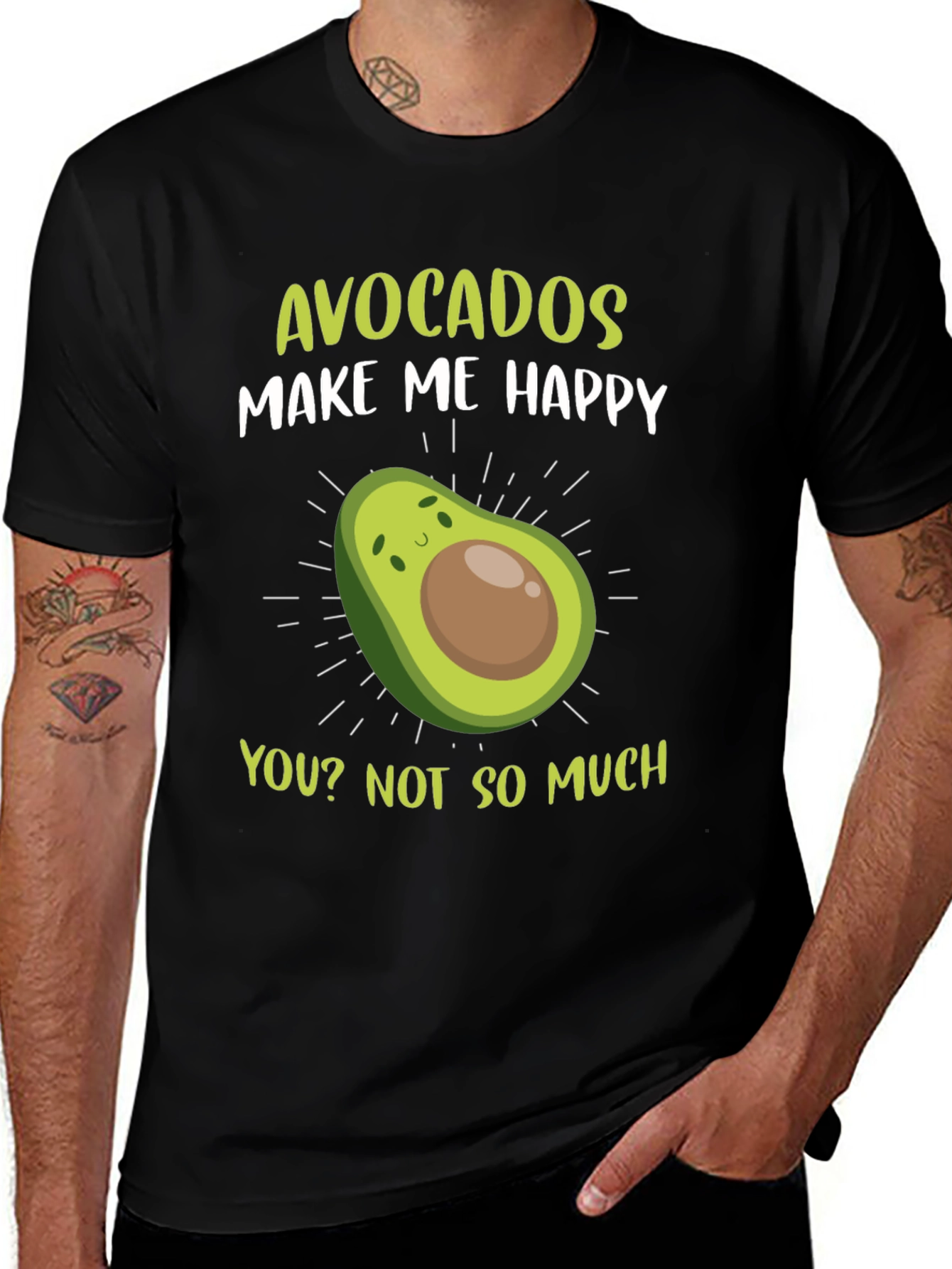 Variant 11 of Avocados Make Me Happy Graphic T-Shirt
