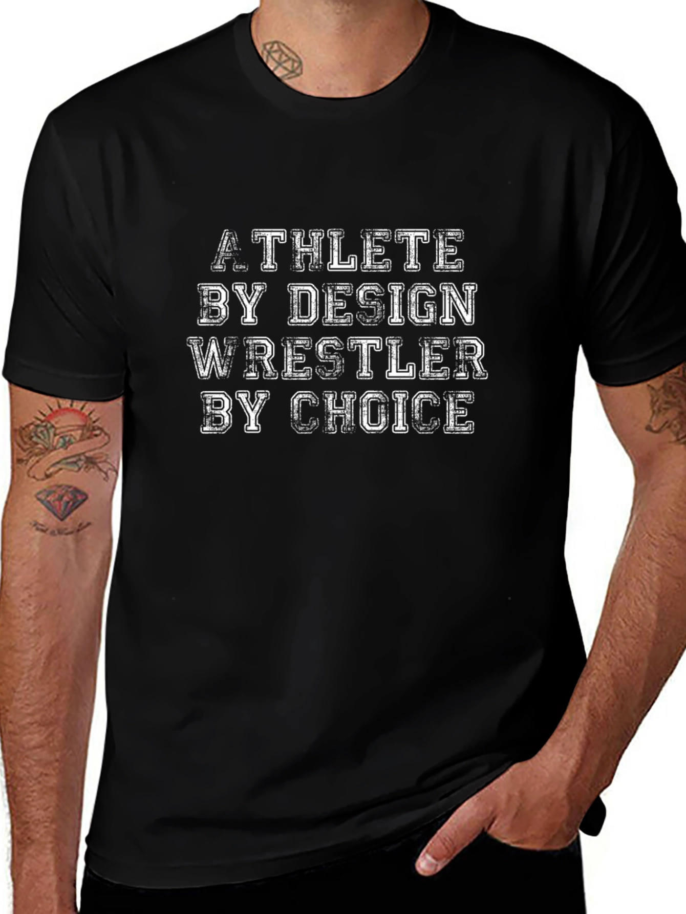 Athlete By Design Wrestler By Choice Black T-Shirt