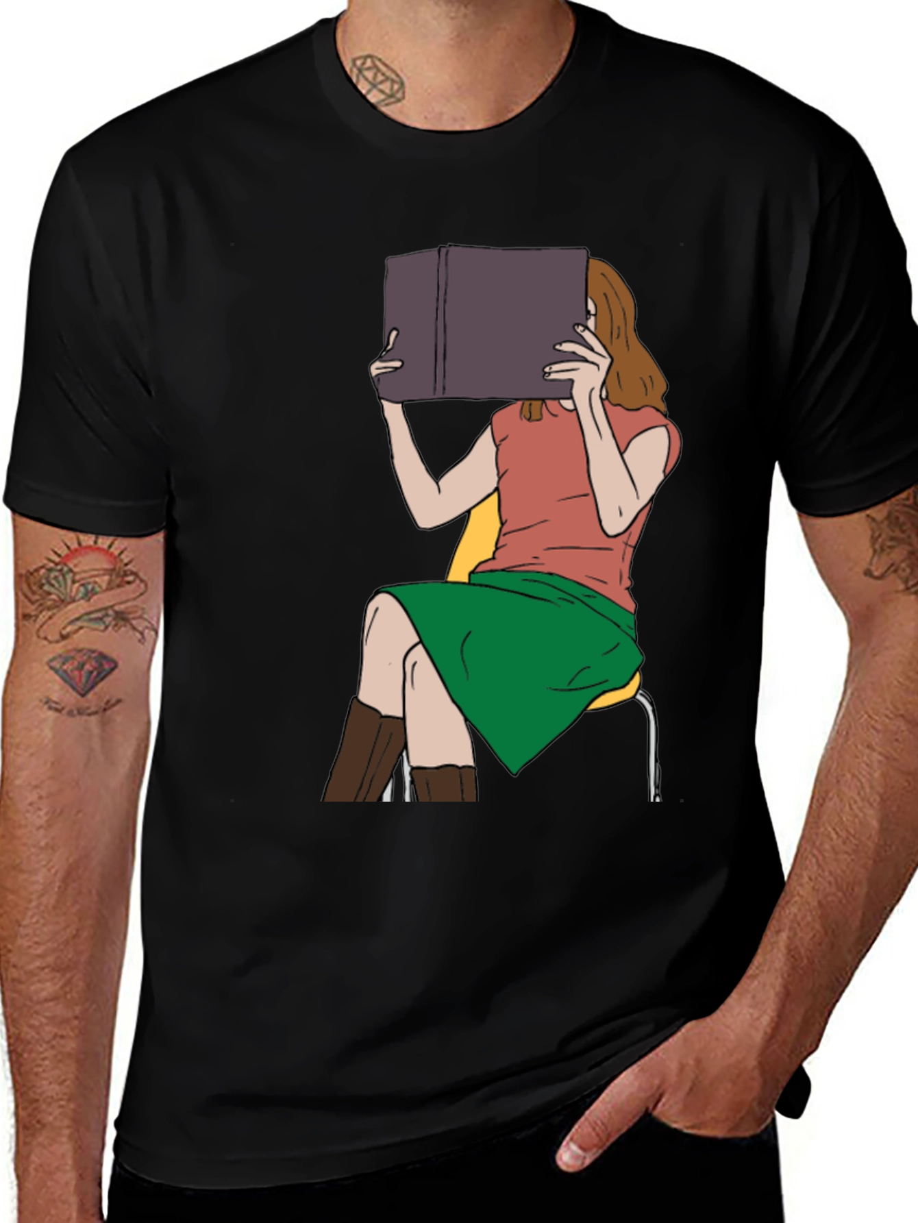 Variant 3 of Bookworm T-Shirt - Unisex Graphic Tee