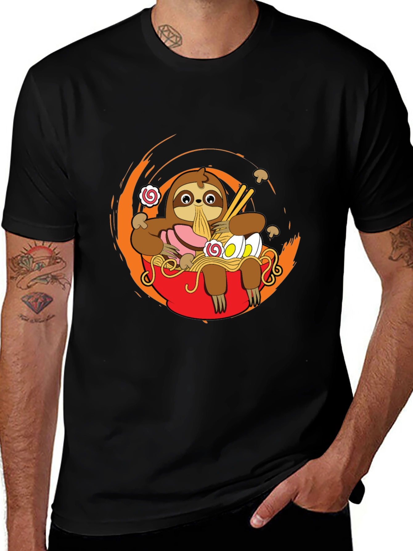 Sloth Ramen T-Shirt - Cute Noodle Lover Tee