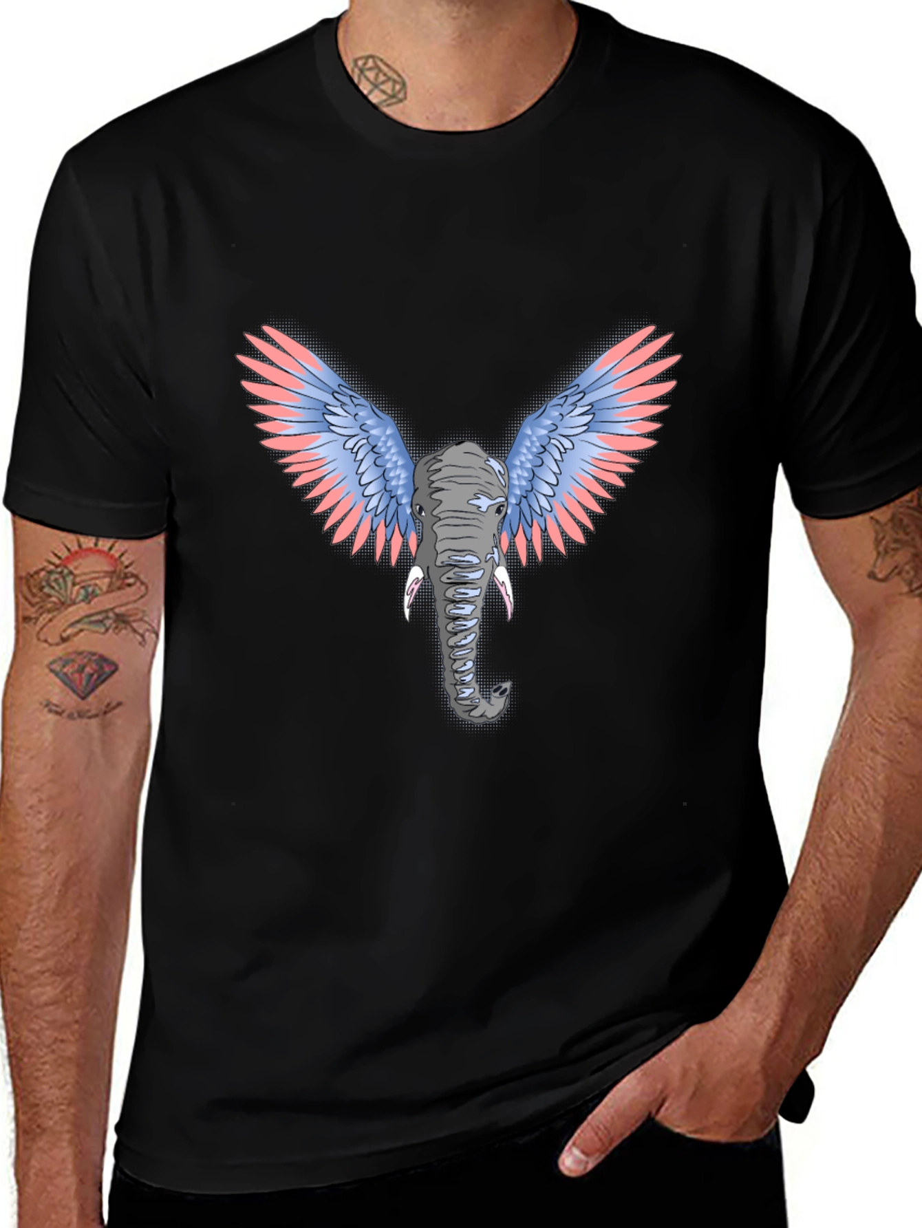 Variant 20 of Elephant With Wings Graphic Tee - Unique Design