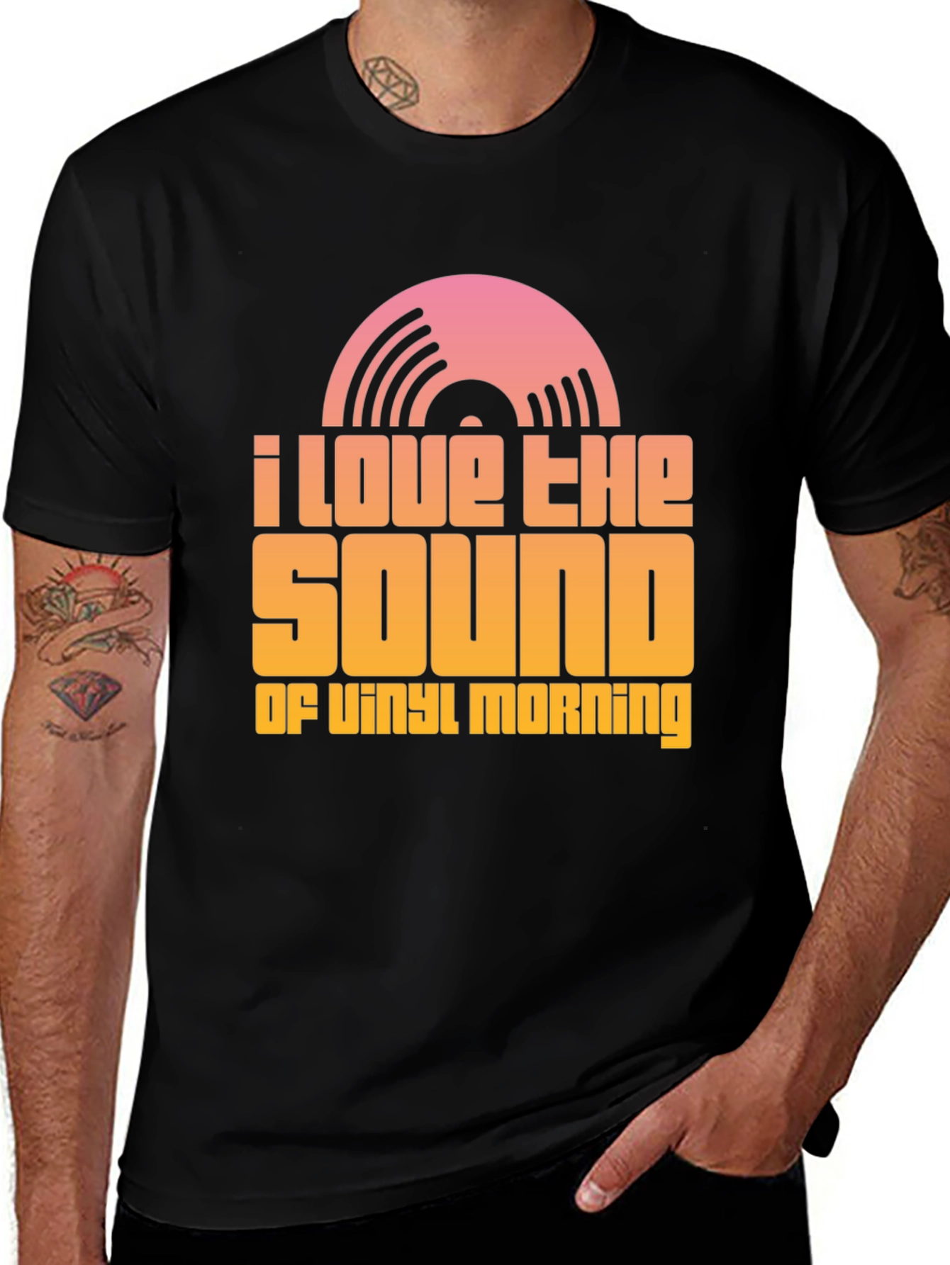 Variant 9 of Vinyl Morning T-Shirt - Music Lover Tee