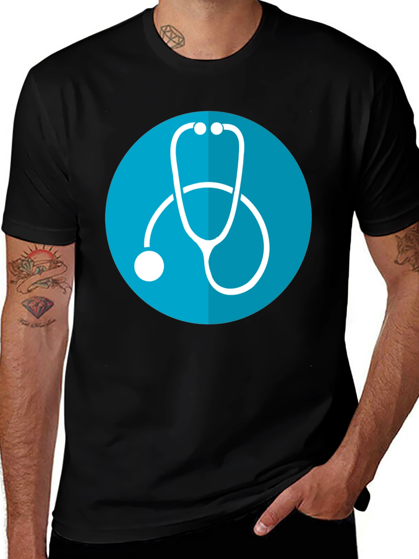 Variant 2 of Medical Stethoscope Graphic T-Shirt