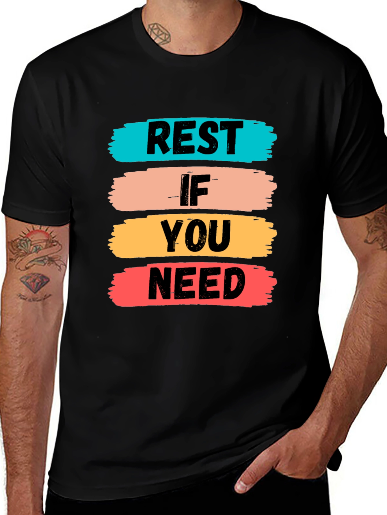 Variant 14 of Rest If You Need T-Shirt | Short Sleeve Crew Neck Tee