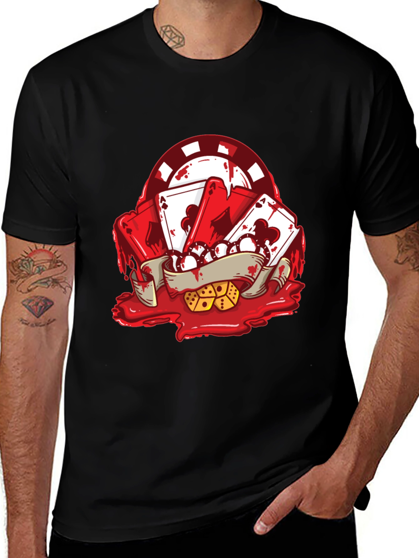Variant 20 of Ace High T-Shirt - Poker Graphic Tee