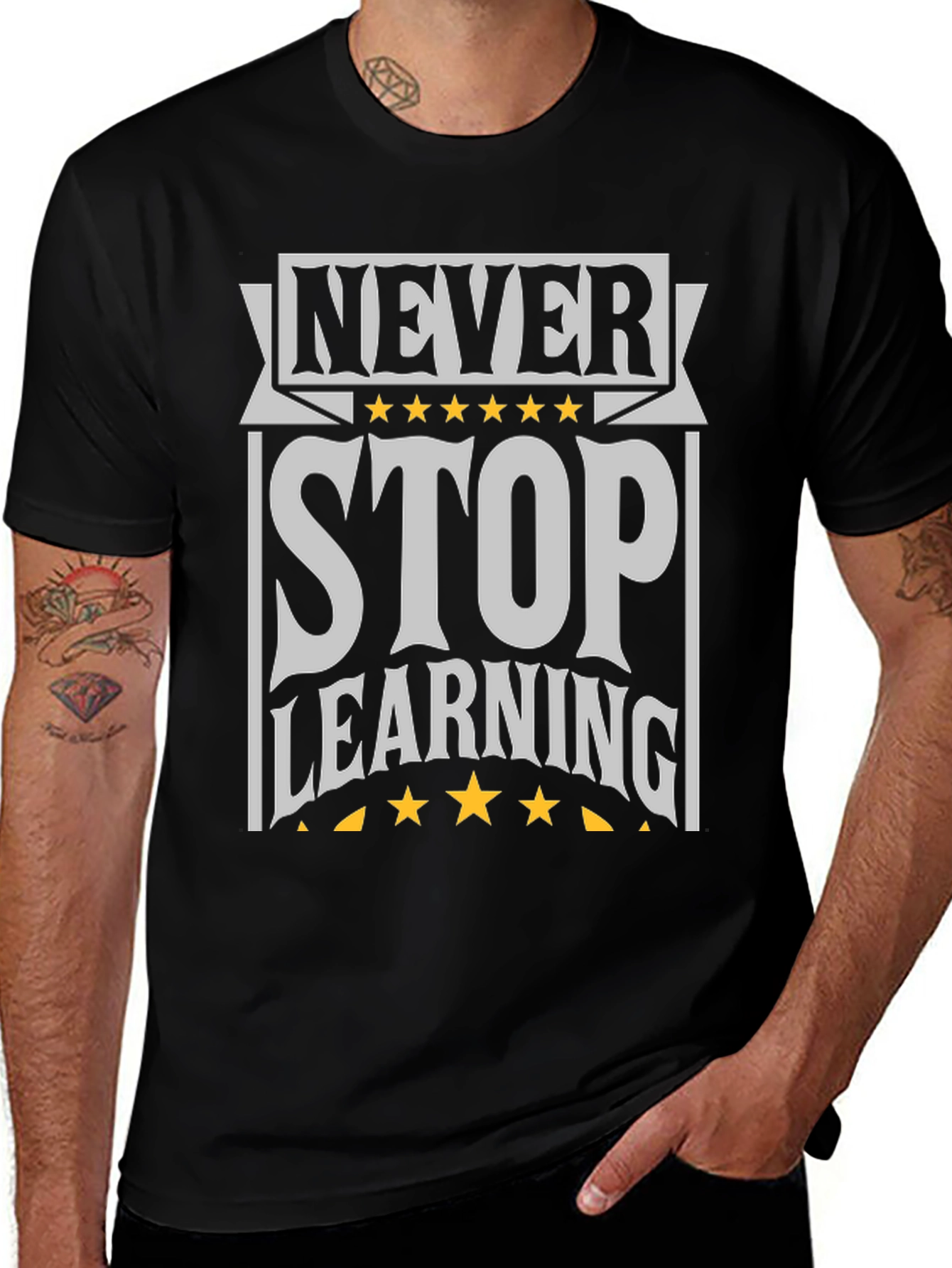 Variant 11 of Never Stop Learning Graphic Tee