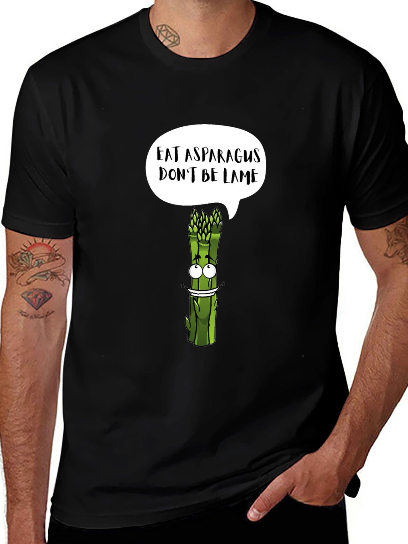 Variant 5 of Eat Asparagus, Don't Be Lame Graphic T-Shirt