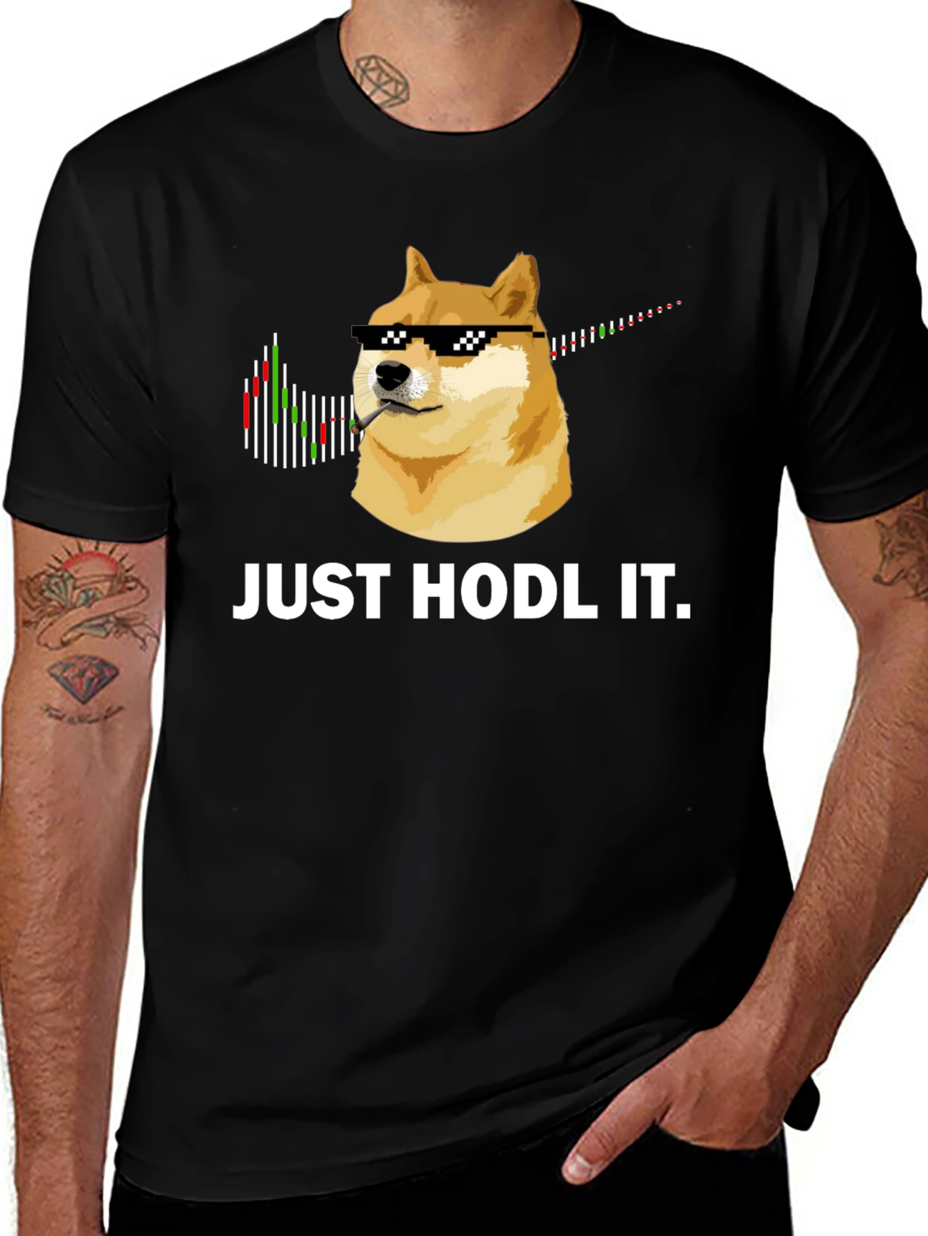Just HODL It Doge Meme Crypto T-Shirt