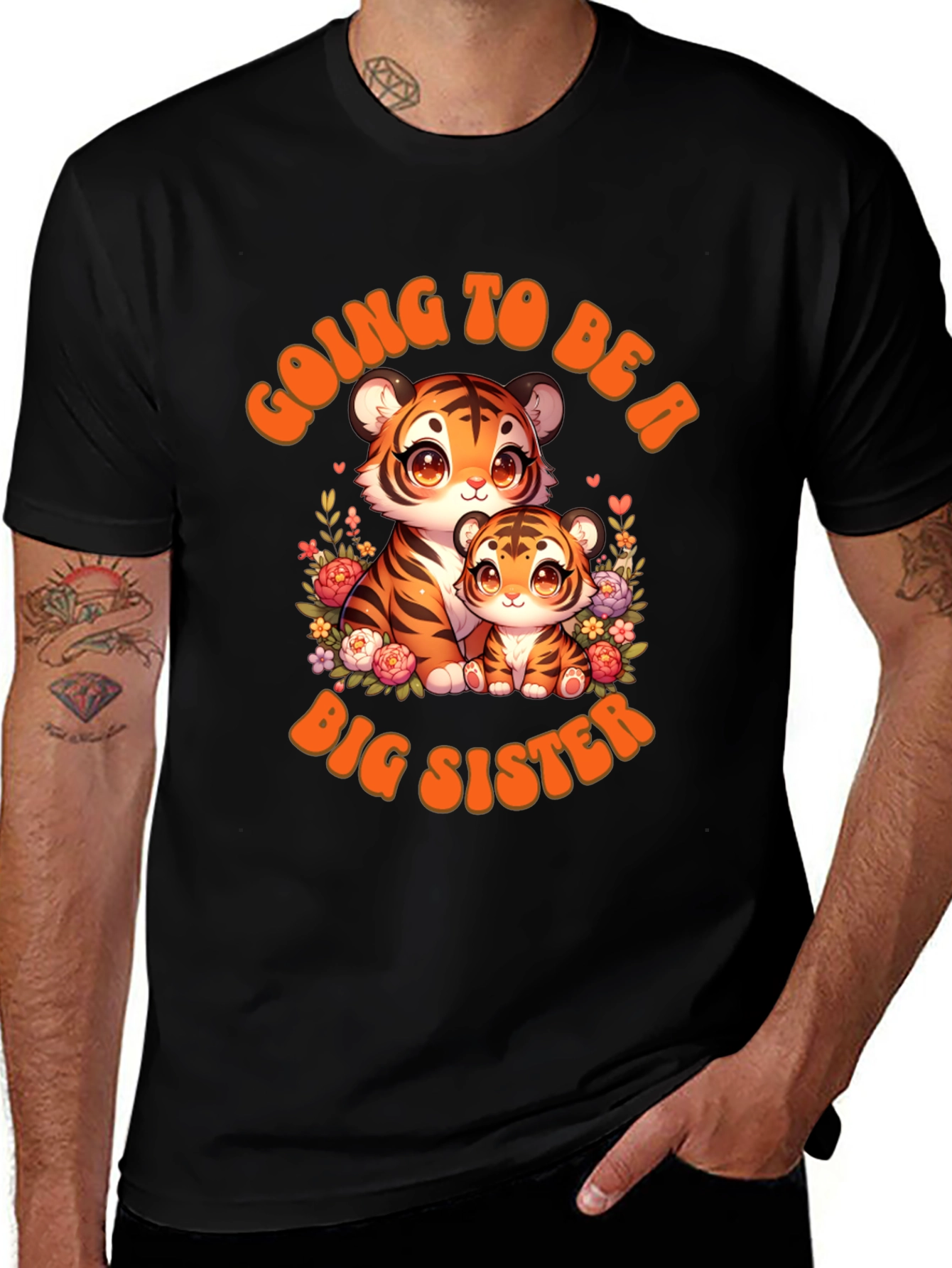 Variant 28 of Going to be a Big Sister Tiger Graphic Tee
