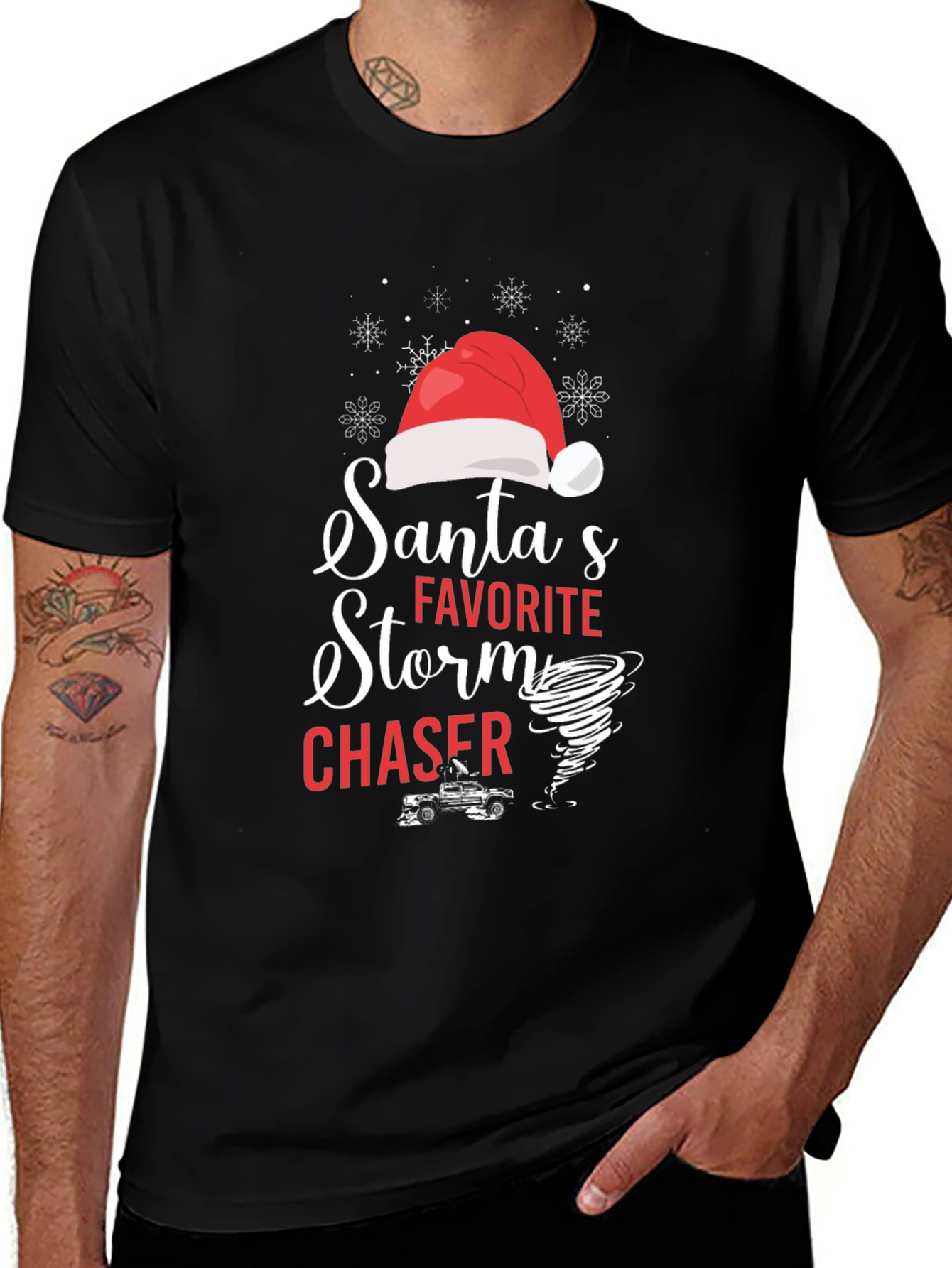 Variant 4 of Santa's Favorite Storm Chaser T-Shirt