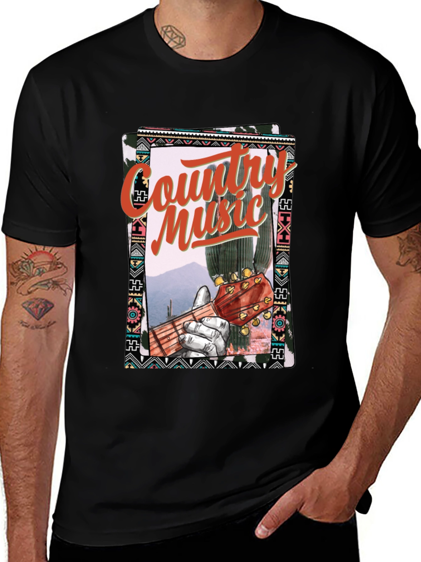 Variant 6 of Country Music Guitar T-Shirt