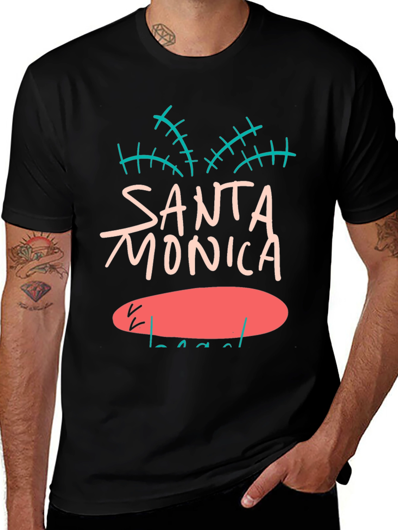 Variant 19 of Santa Monica Graphic Tee, Coastal Vibes
