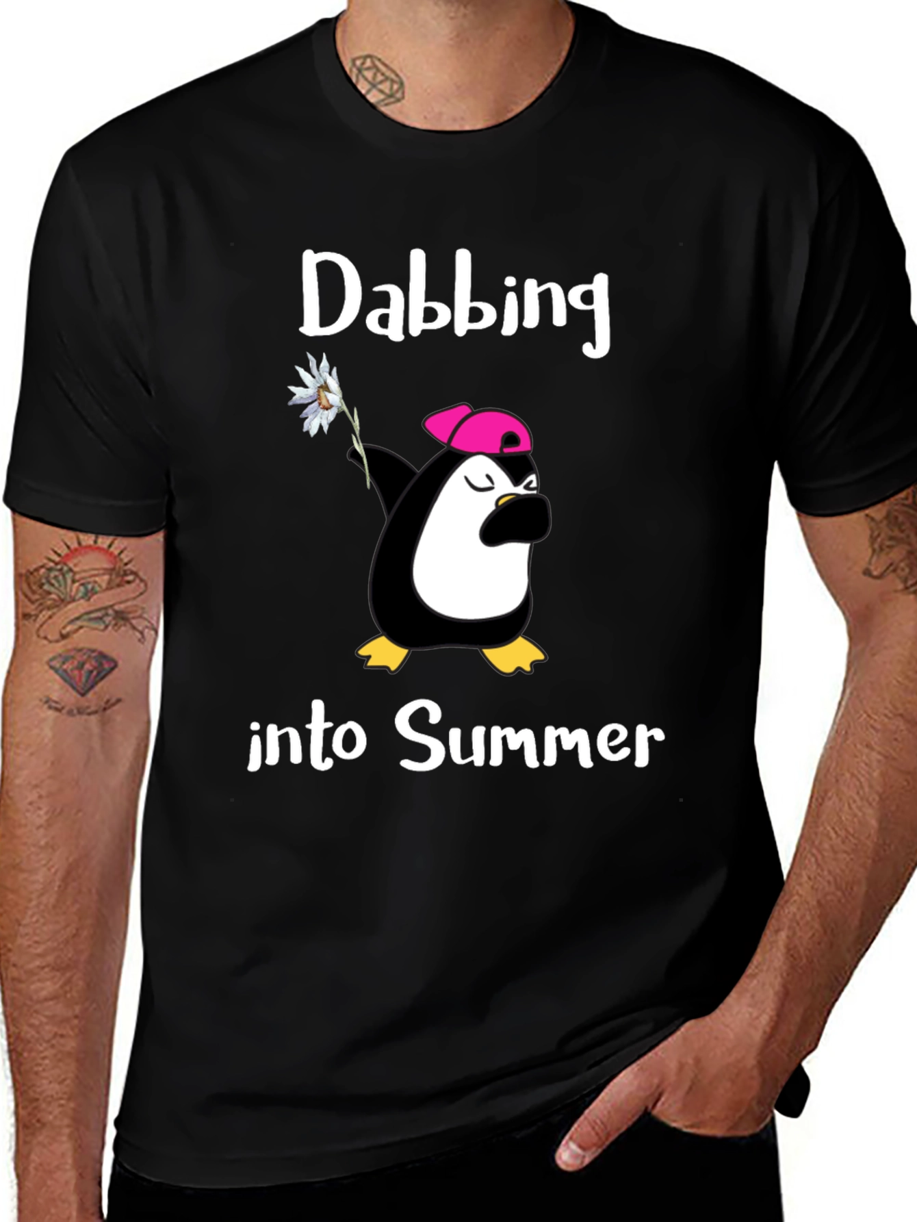 Variant 20 of Dabbing Penguin Summer T-Shirt