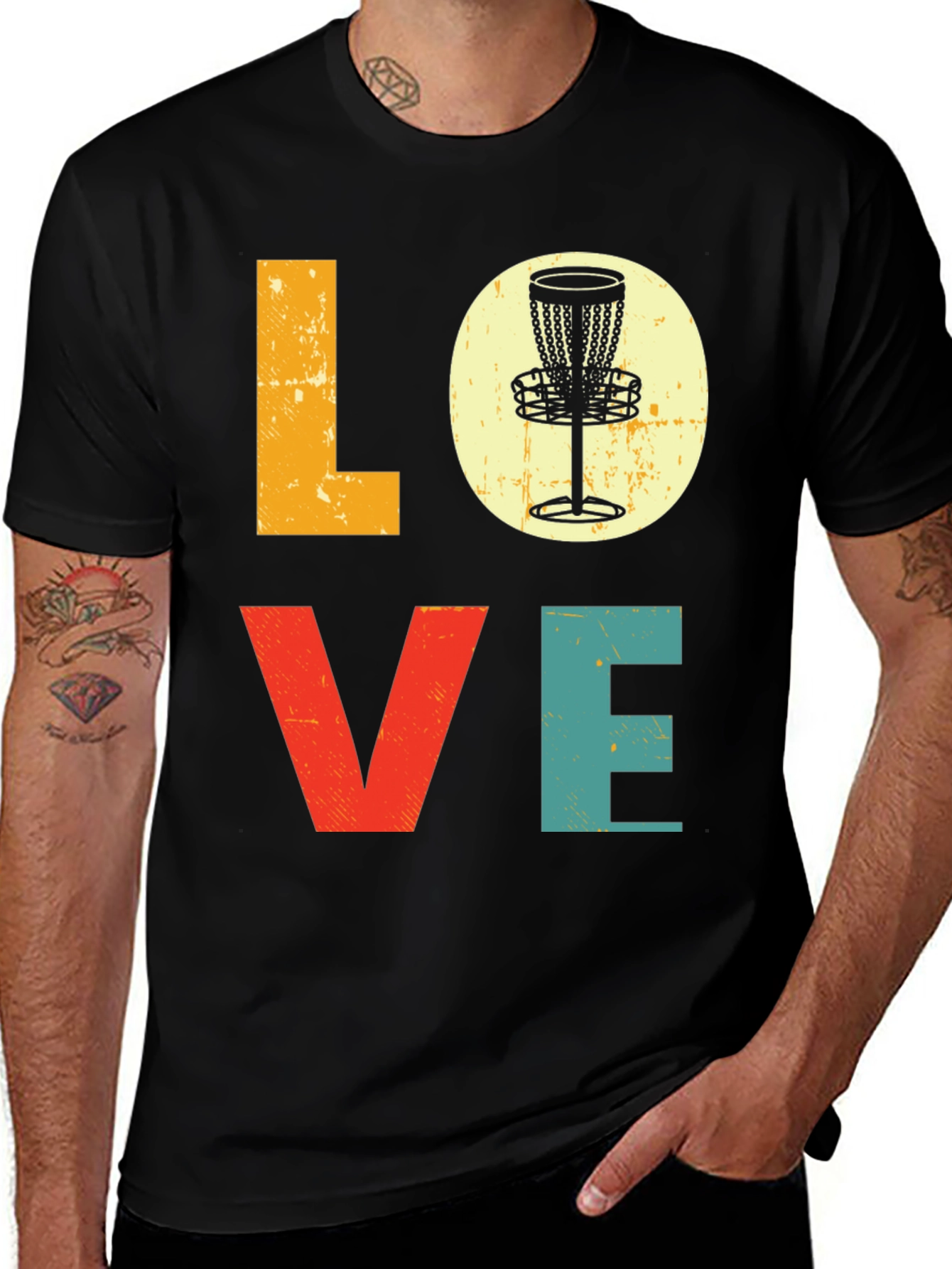 Variant 19 of Love Disc Golf T-Shirt - Retro Style