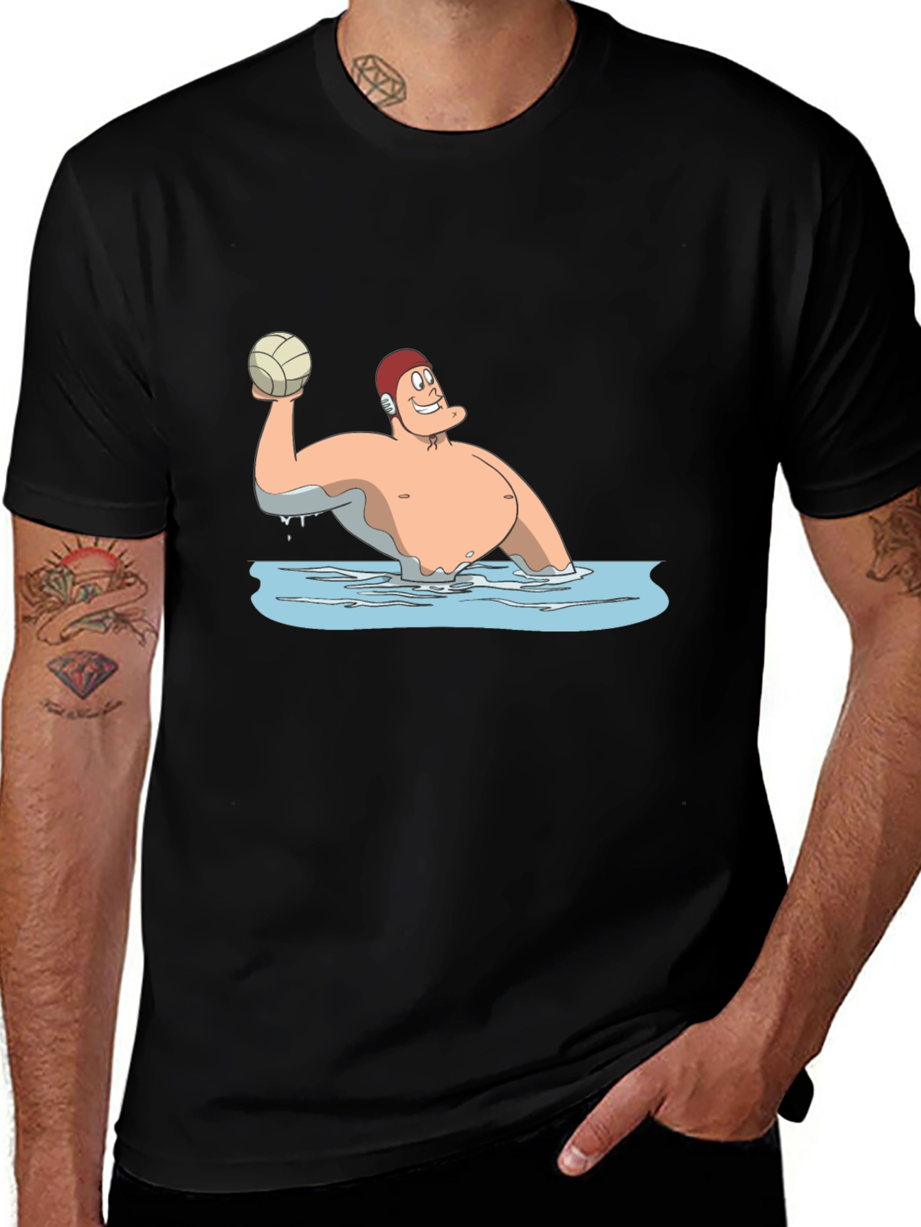Variant 4 of Water Polo Cartoon T-Shirt