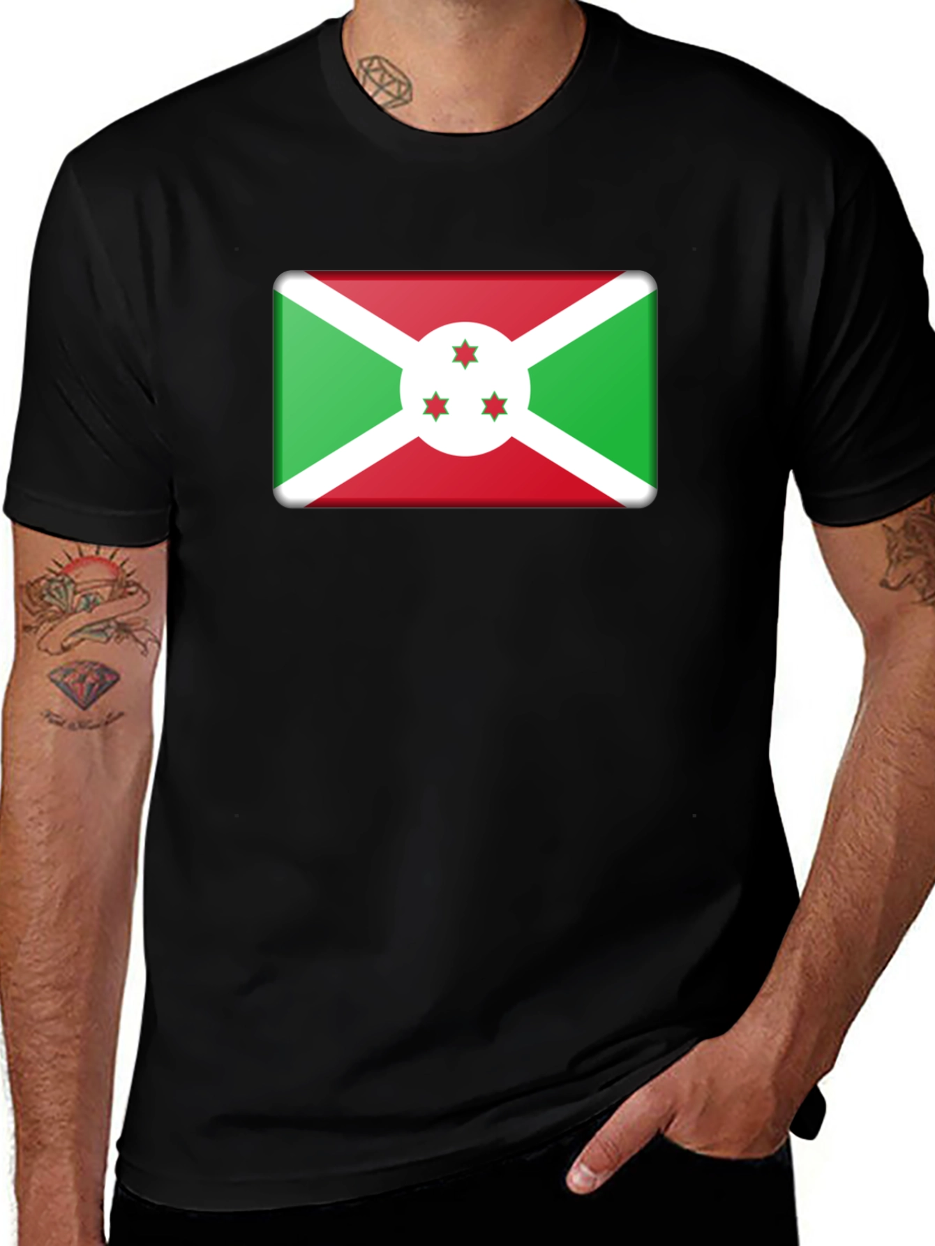 Variant 29 of Burundi Flag T-Shirt - Show Your Pride