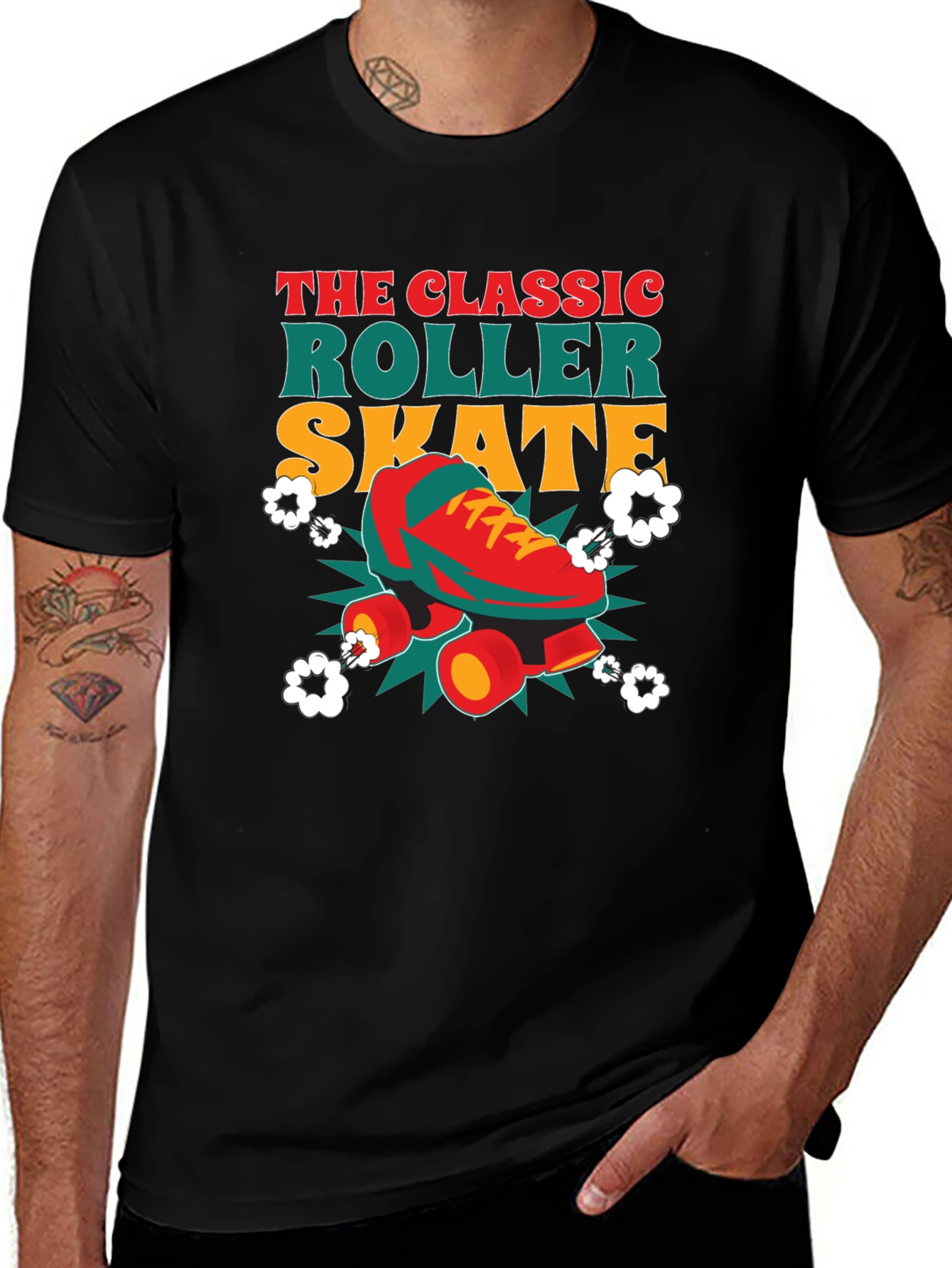 Variant 18 of Classic Roller Skate T-Shirt - Retro Design