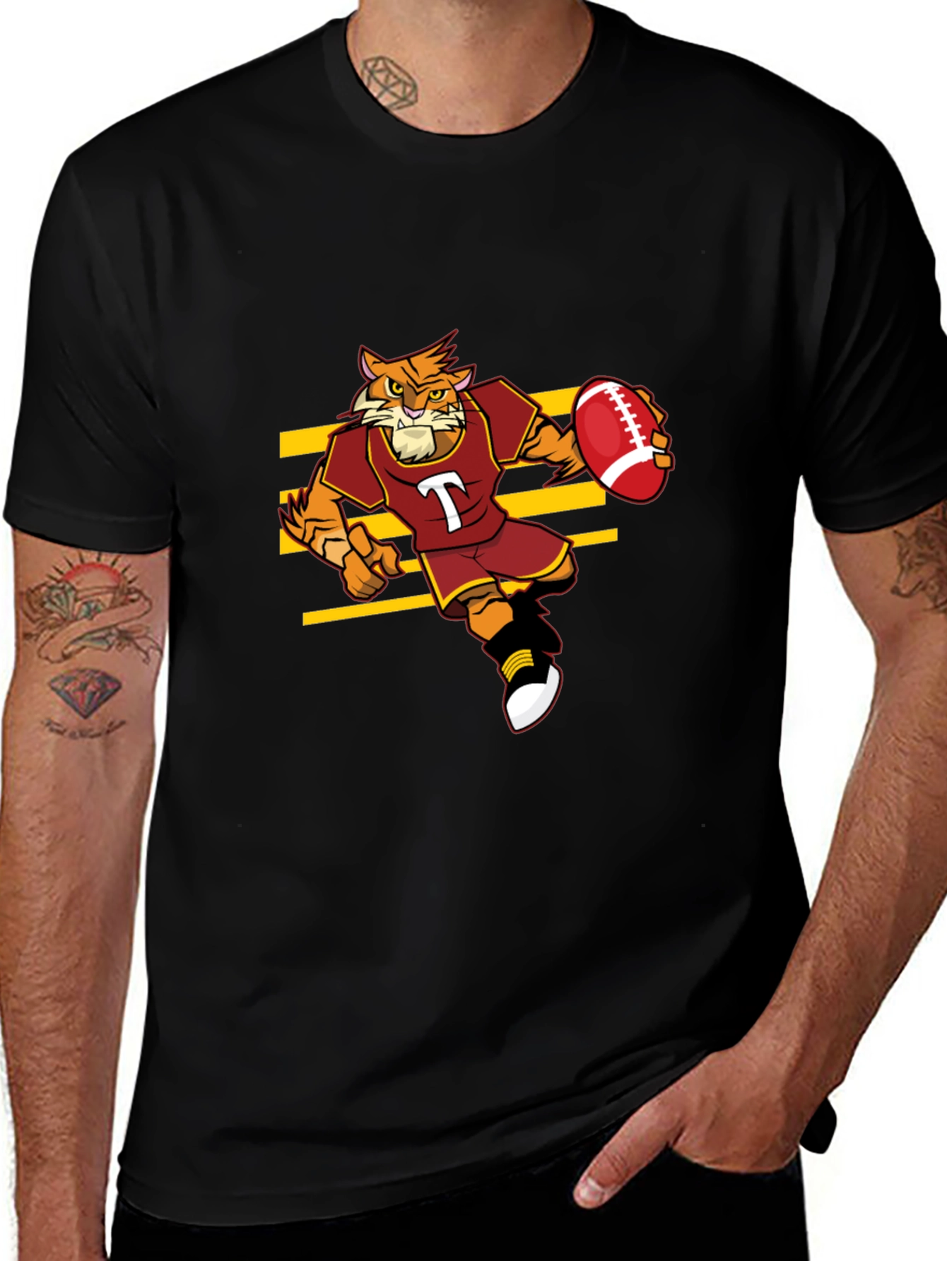 Variant 16 of Tiger Football Graphic T-Shirt