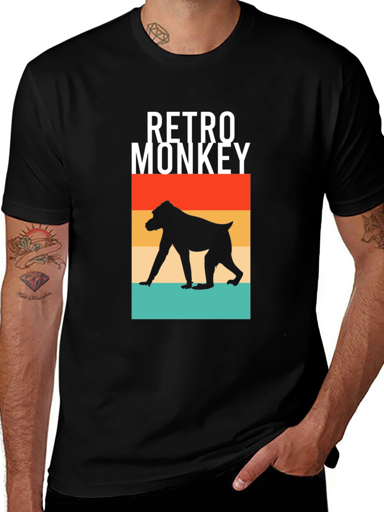 Variant 9 of Retro Monkey Graphic Tee - Classic Cool