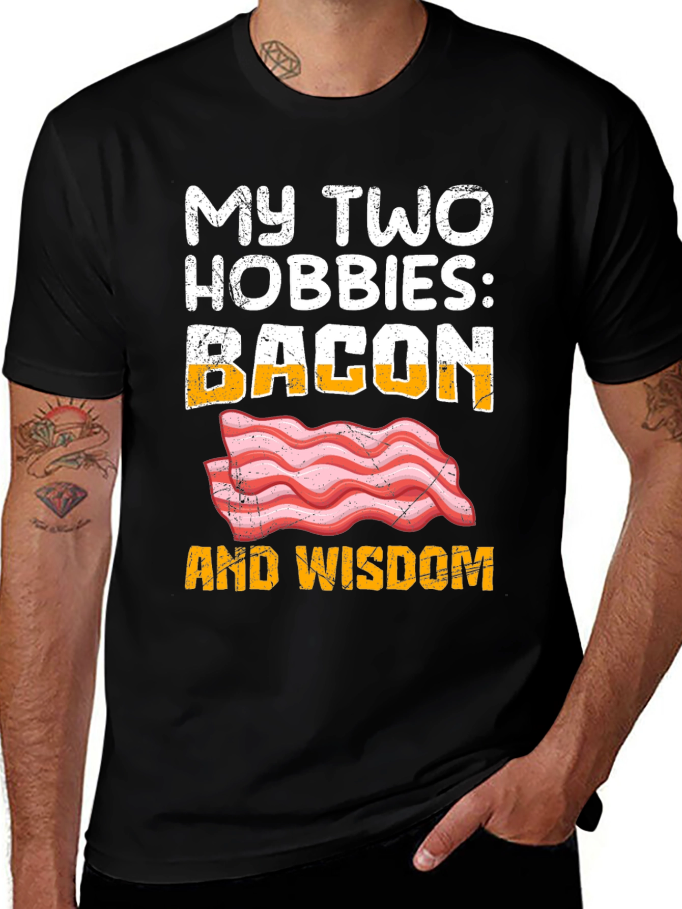 Variant 15 of My Two Hobbies Bacon & Wisdom T-Shirt
