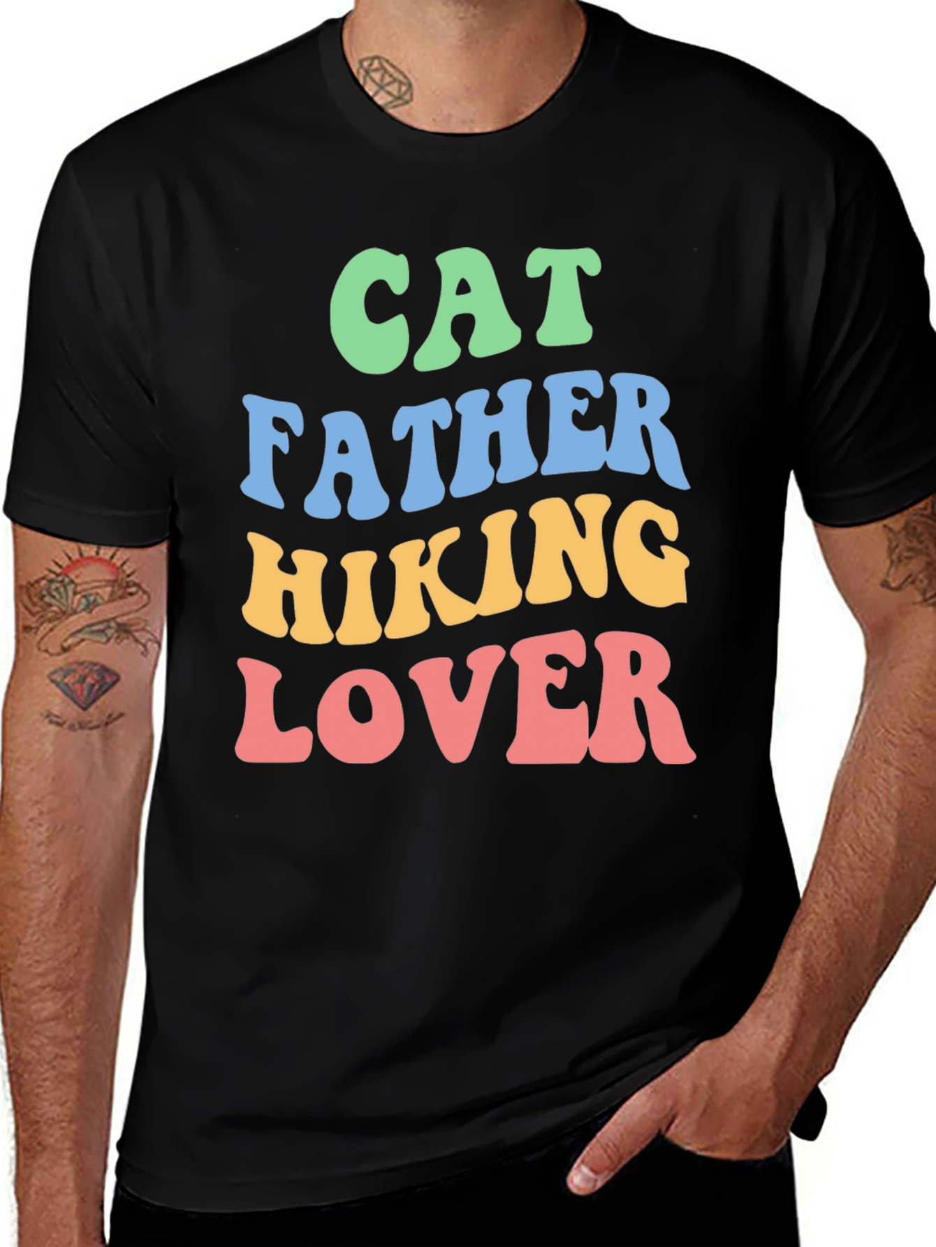Variant 15 of Cat Father Hiking Lover T-Shirt