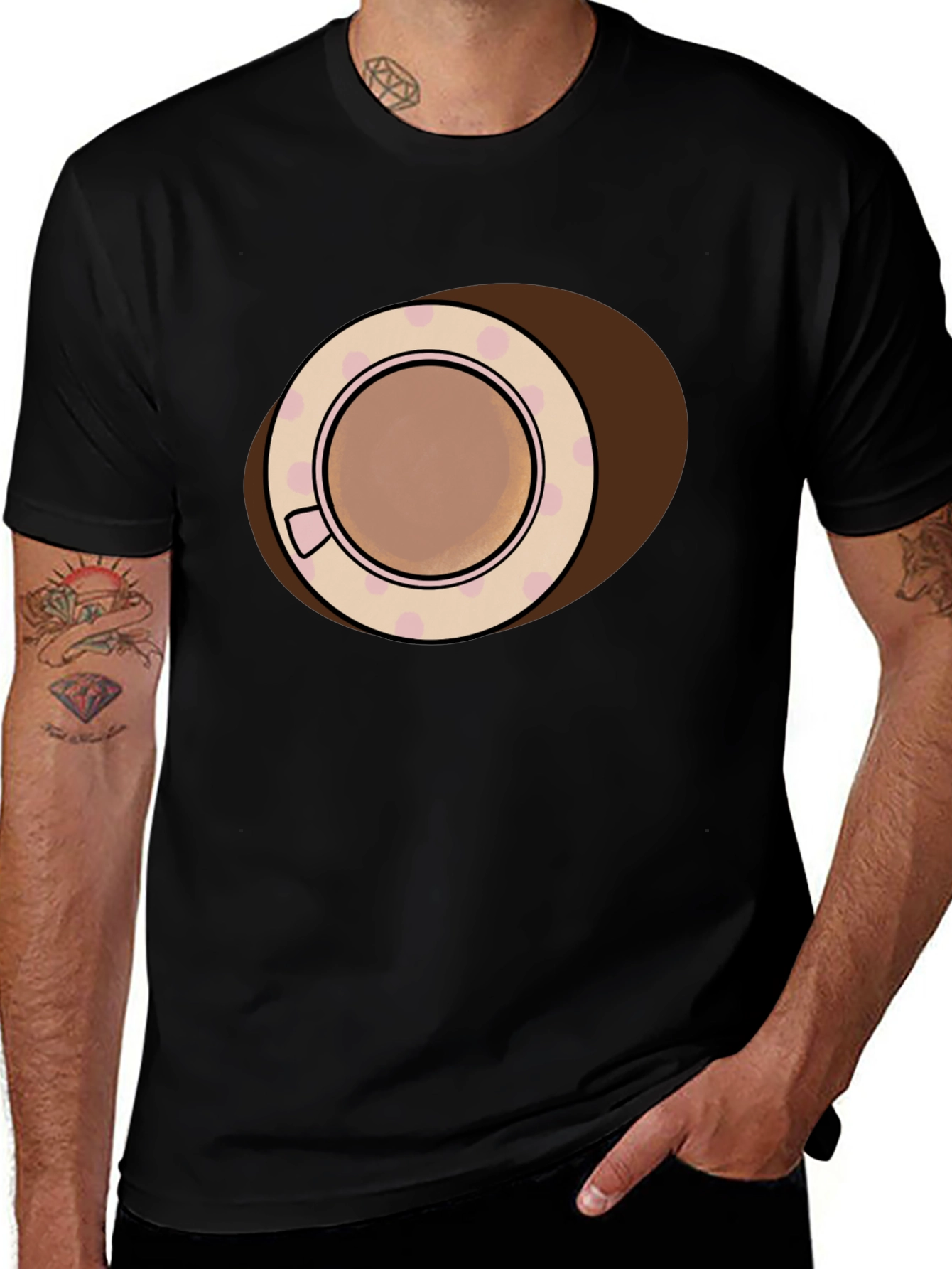 Variant 17 of Coffee Cup Graphic Tee - Brewtiful Style!