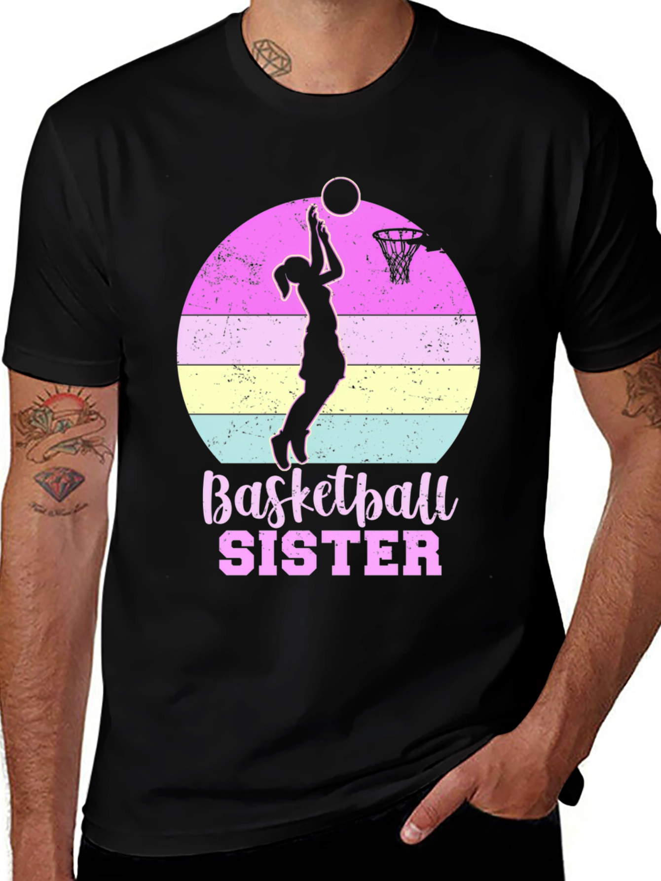 Variant 19 of Basketball Sister Graphic T-Shirt